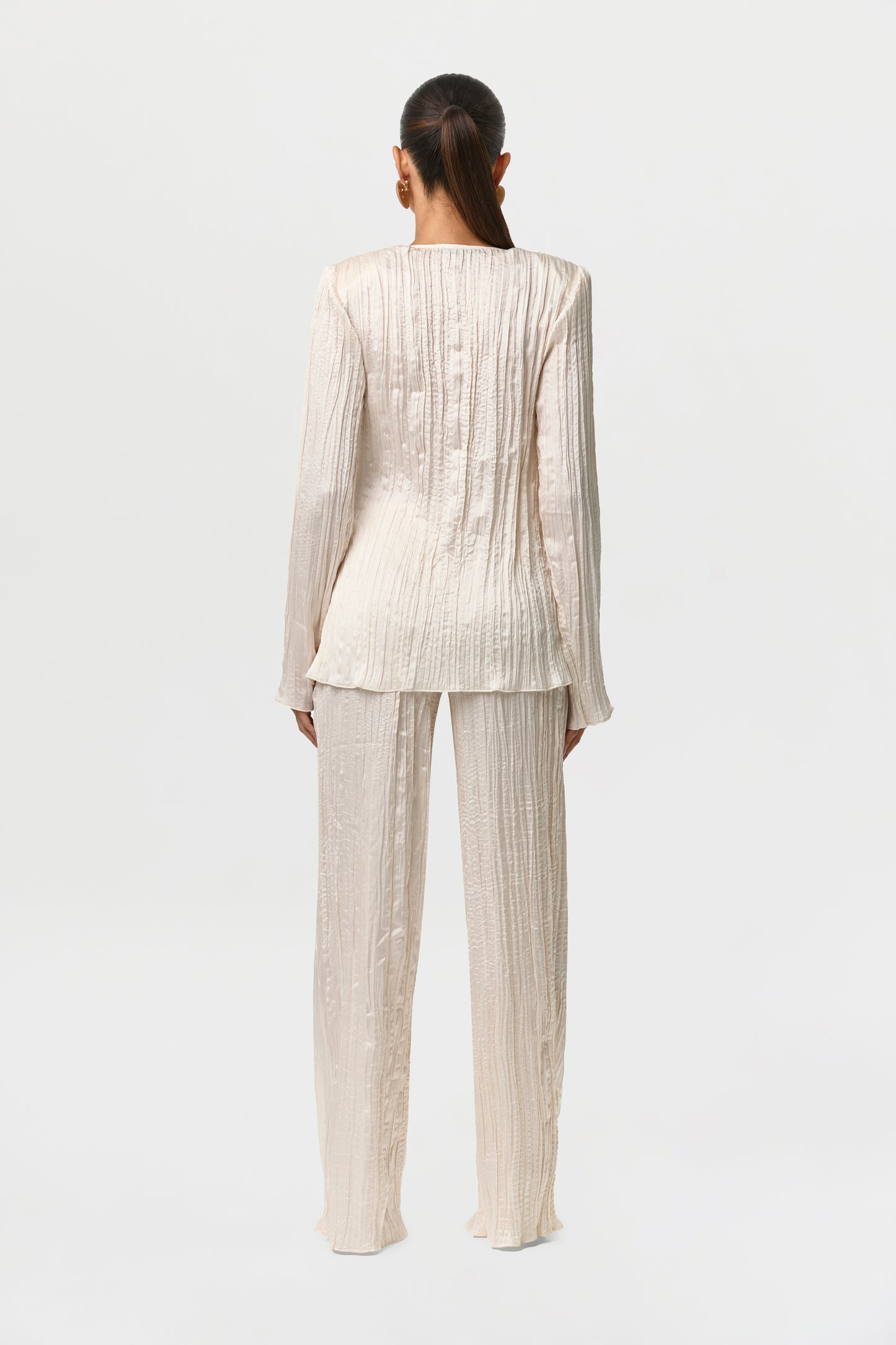 Satin Plissé Pant