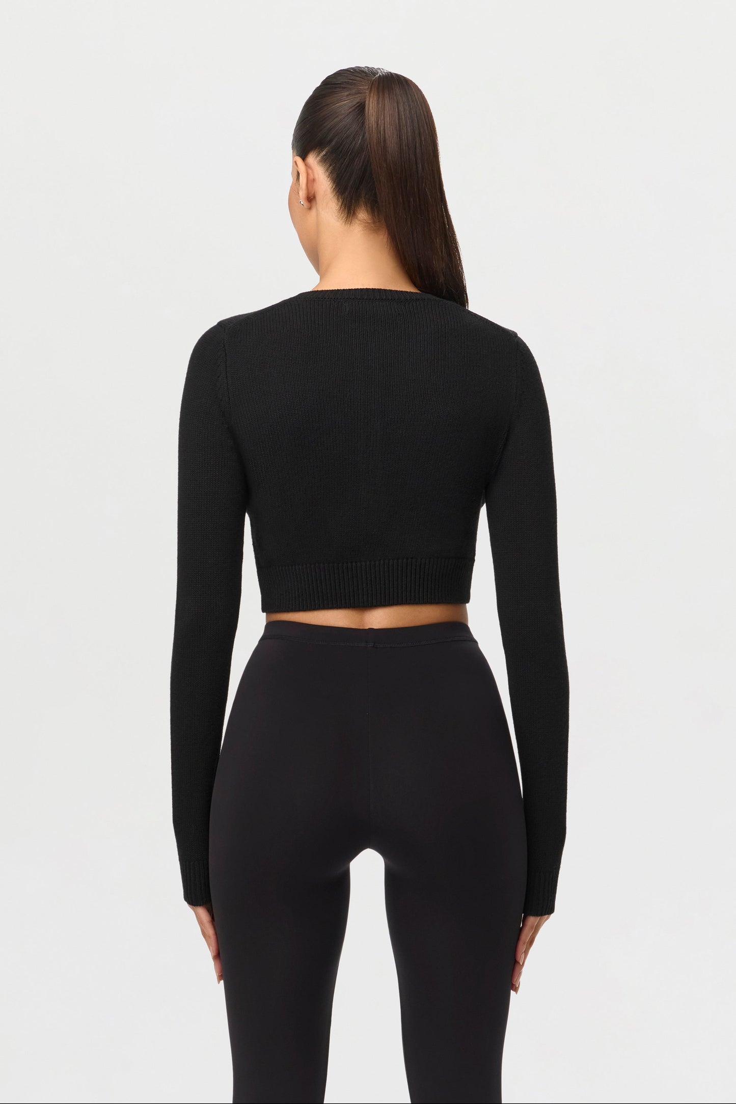 Knit Cropped Cardigan Top