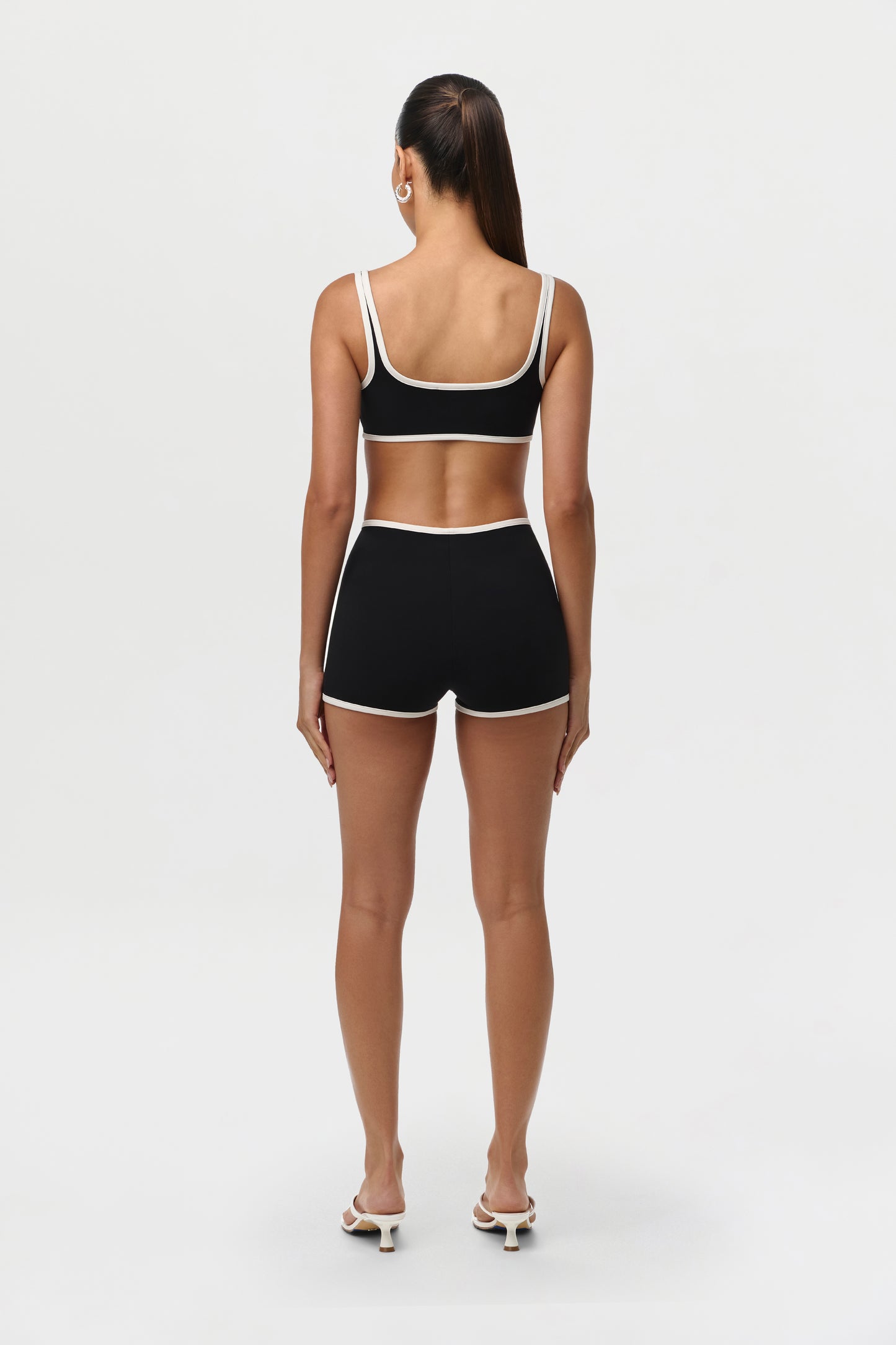 Black Sporty Naked Hot Pants