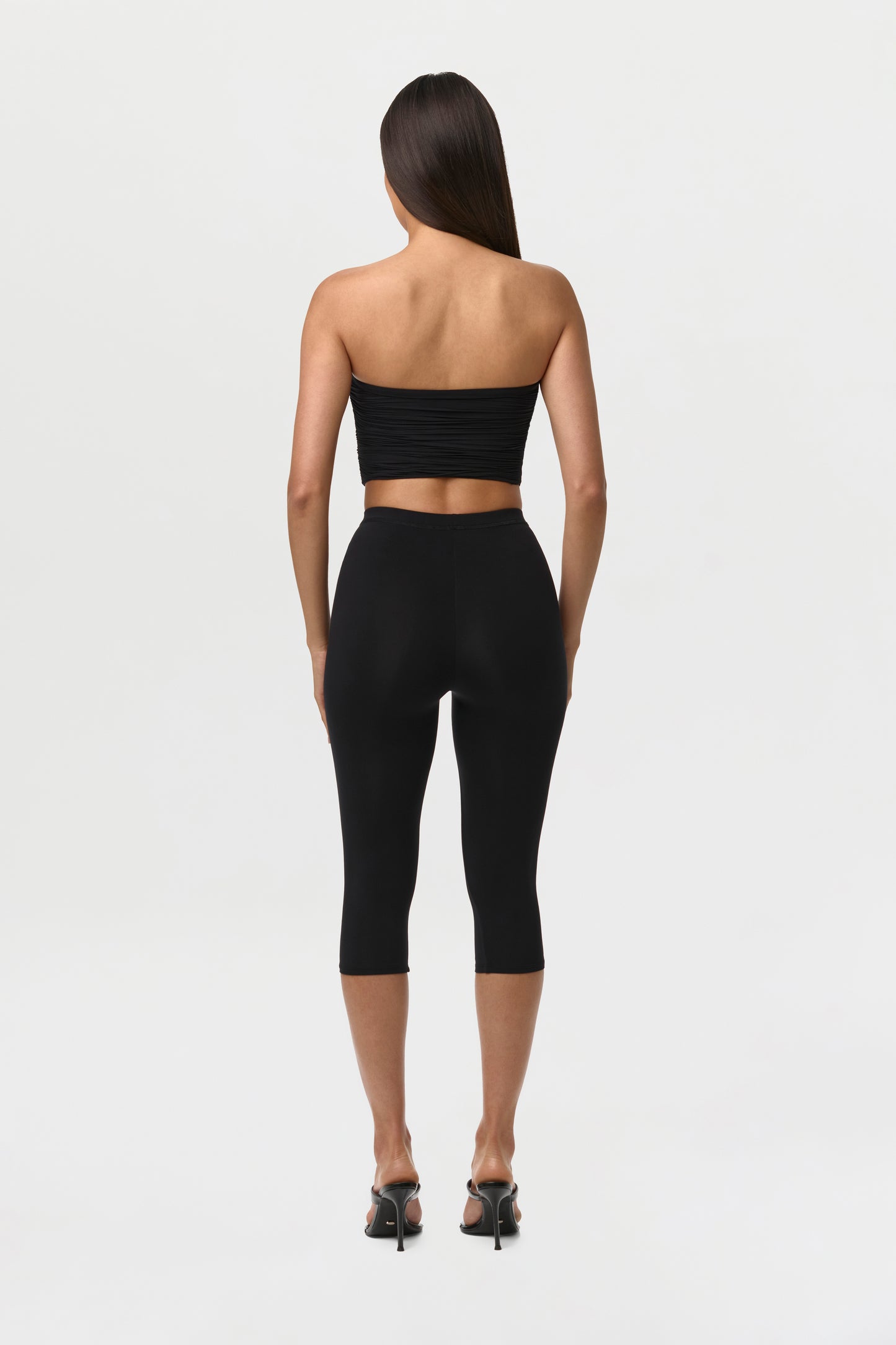 Black Naked Tube Crop Top