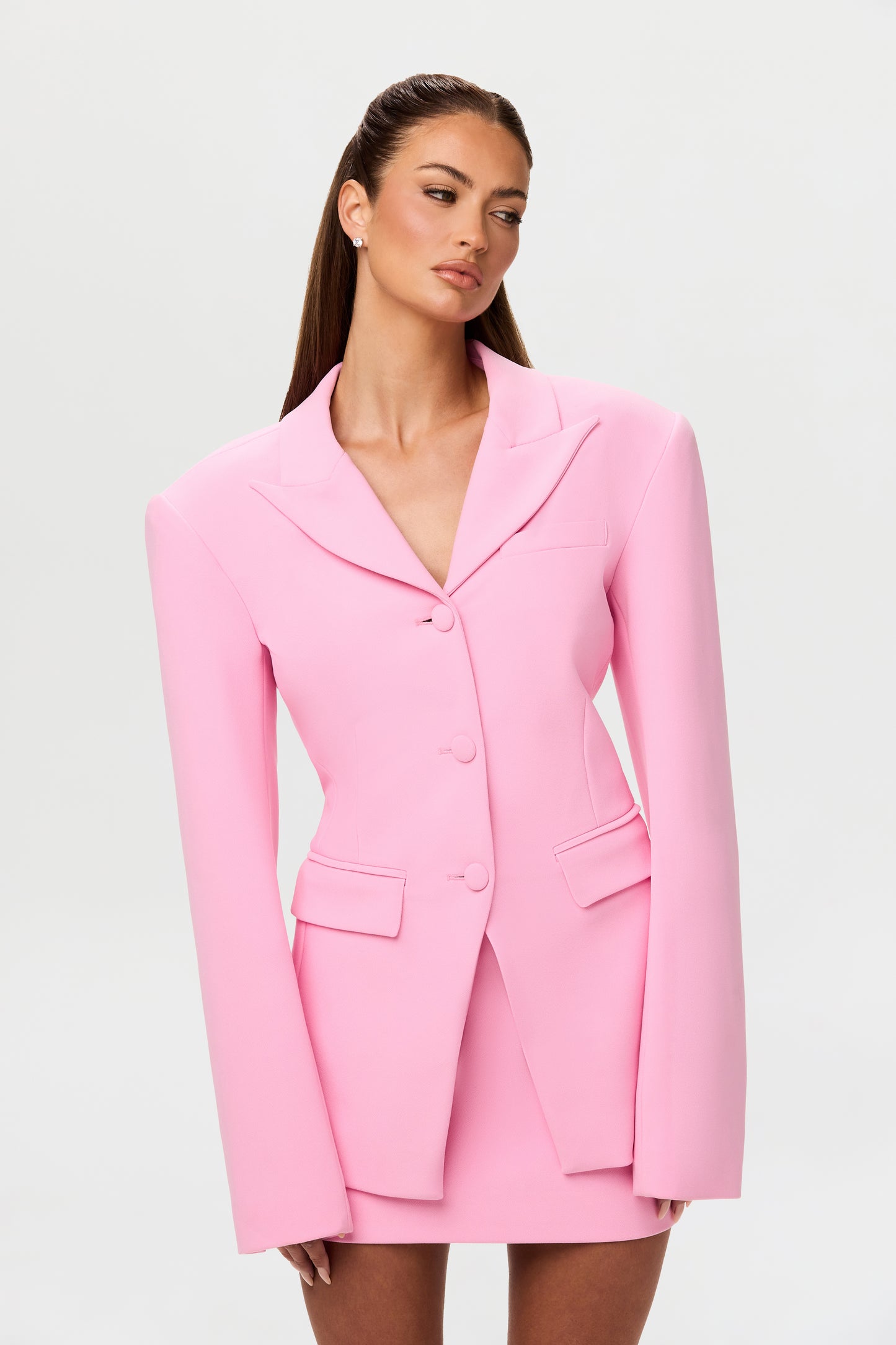 Suiting Power Shoulder Blazer