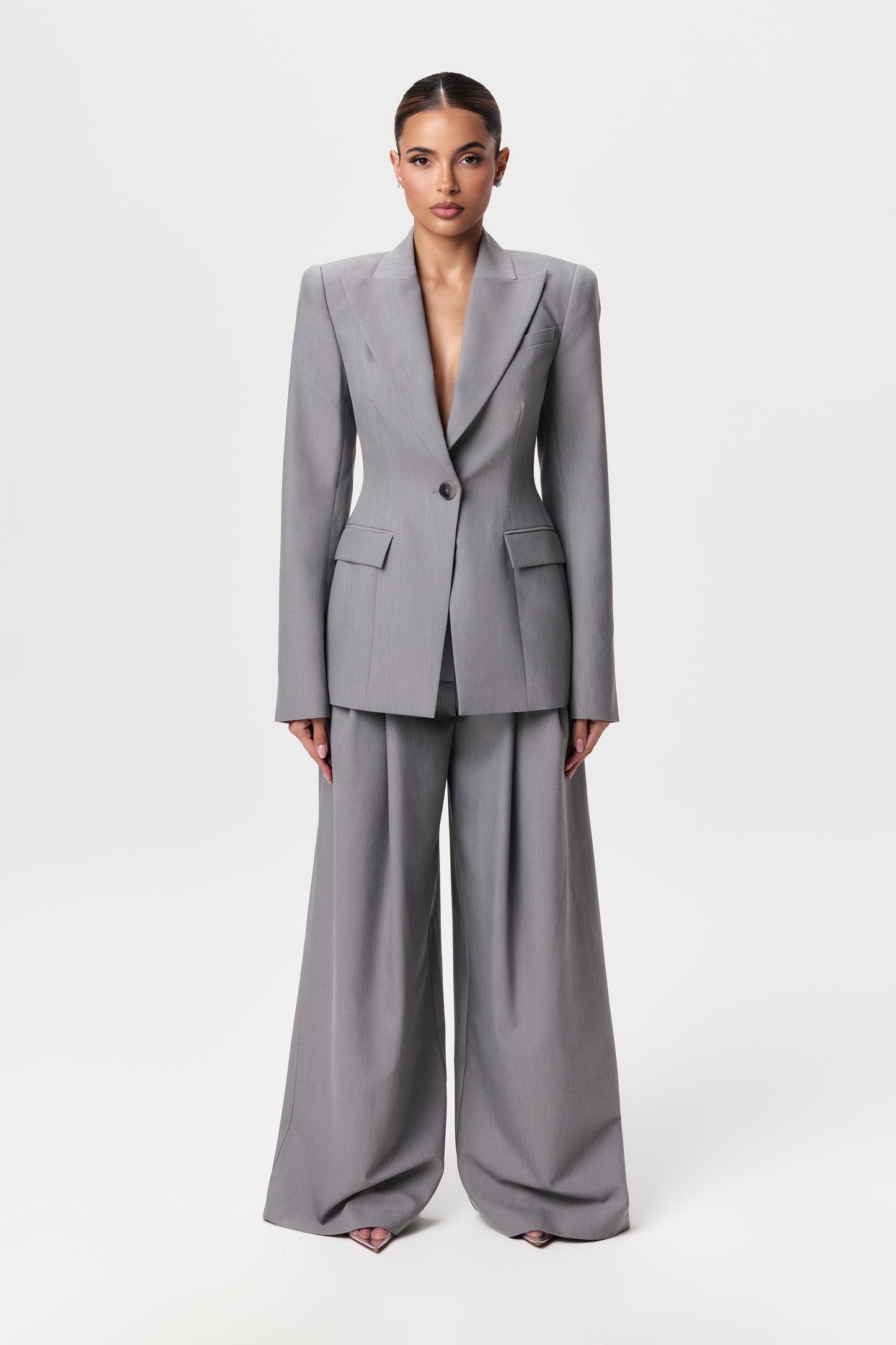 Power Shoulder Suited Blazer