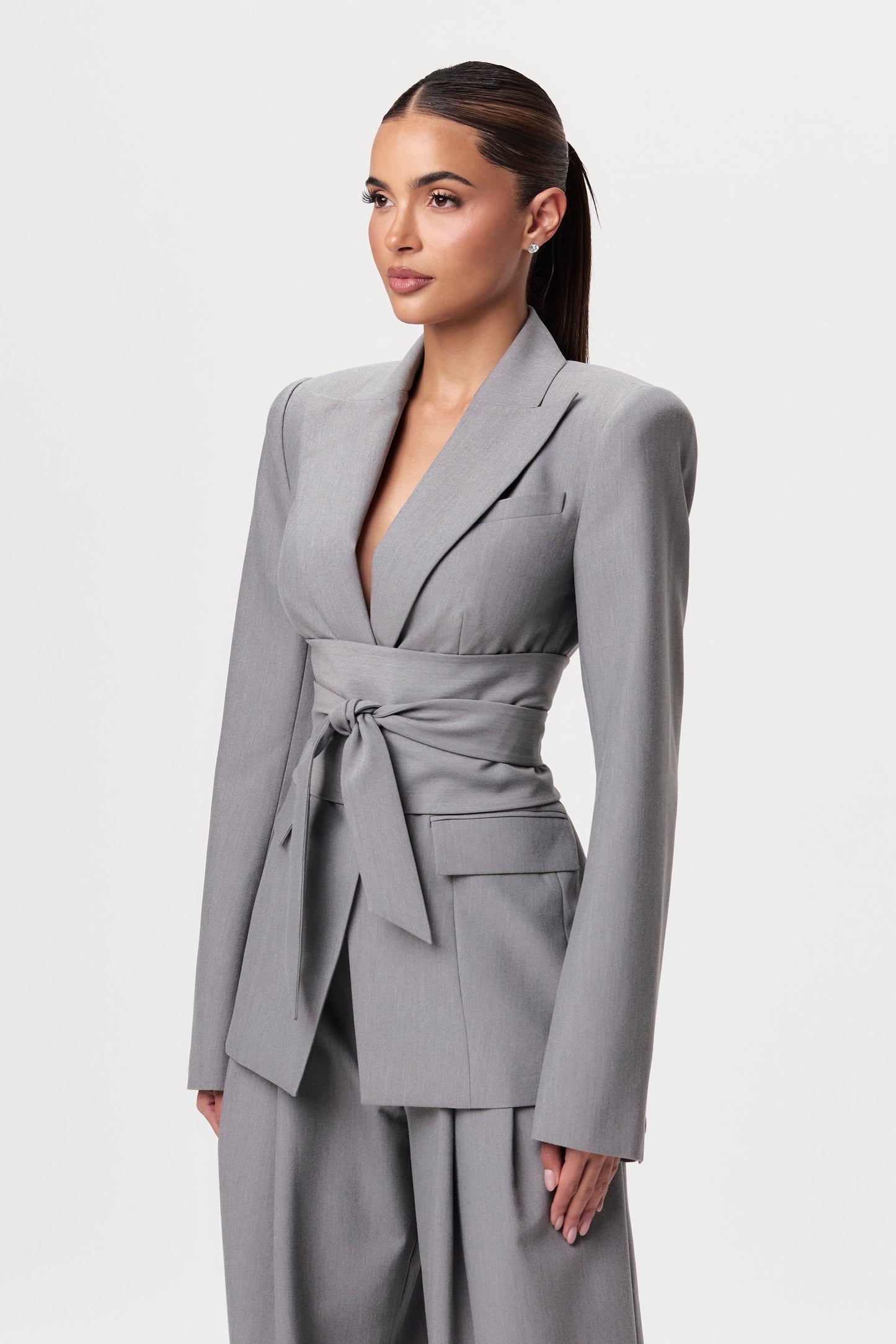 Power Shoulder Suited Blazer