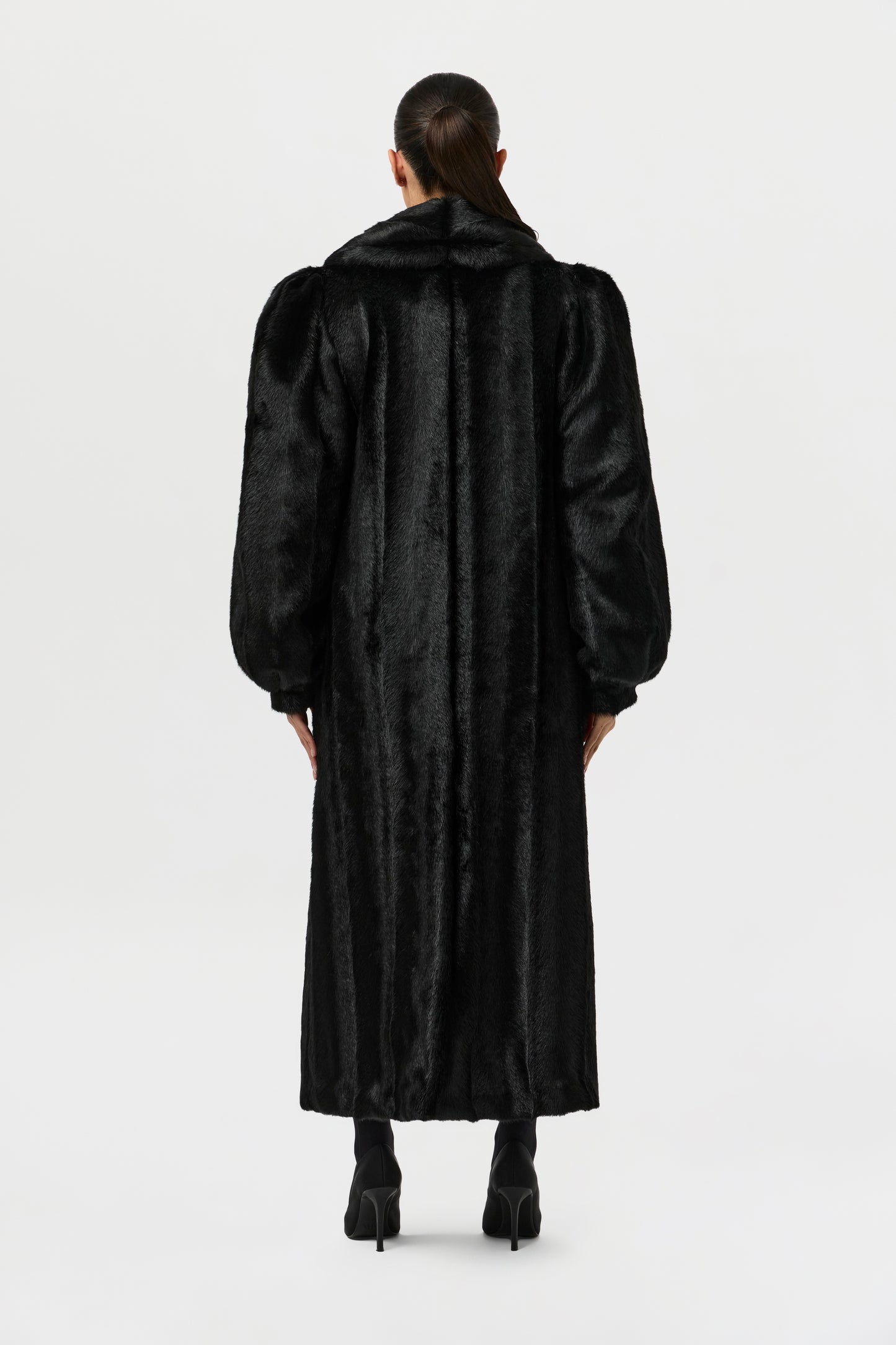 Faux Mink Long Coat