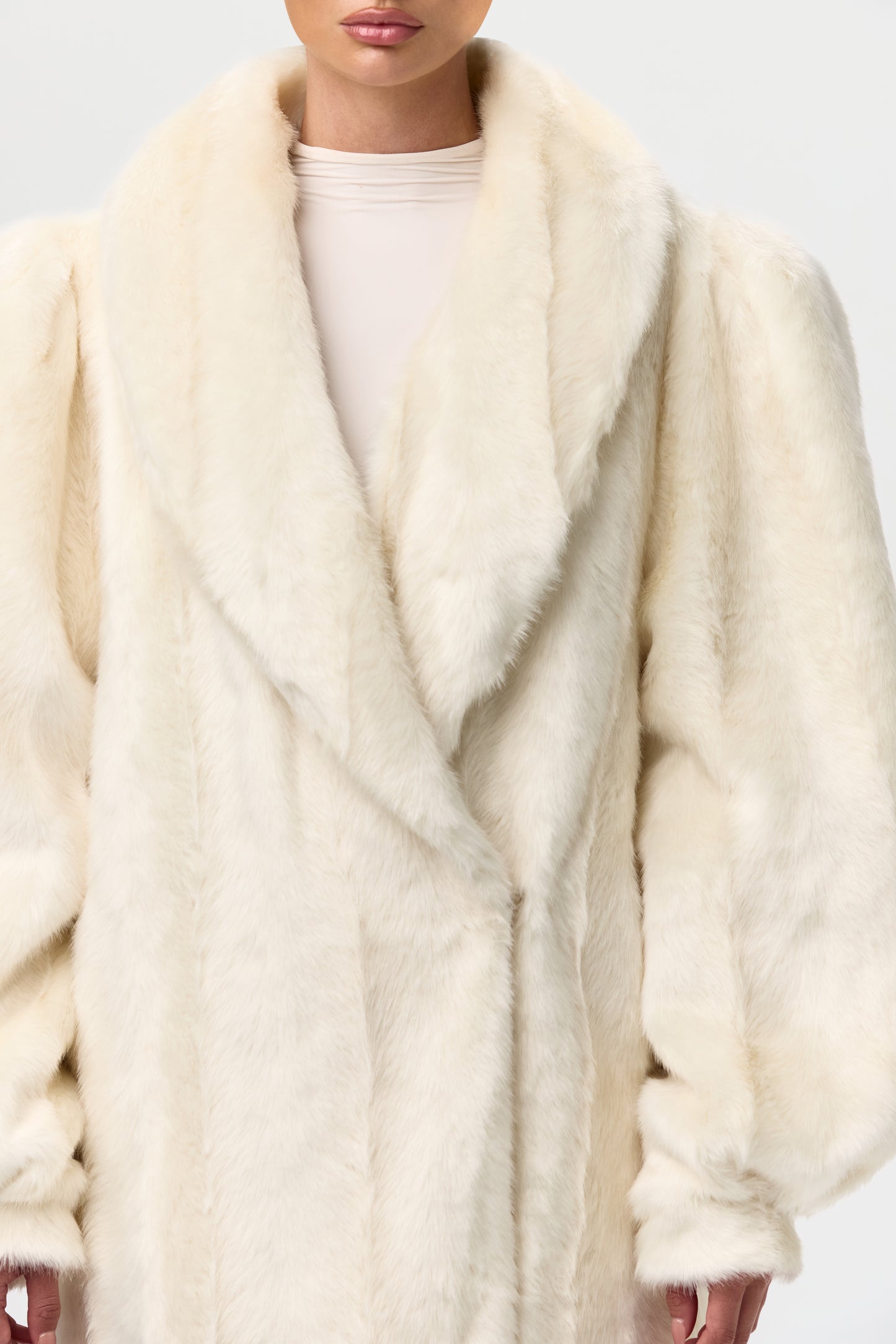 Faux Mink Long Coat