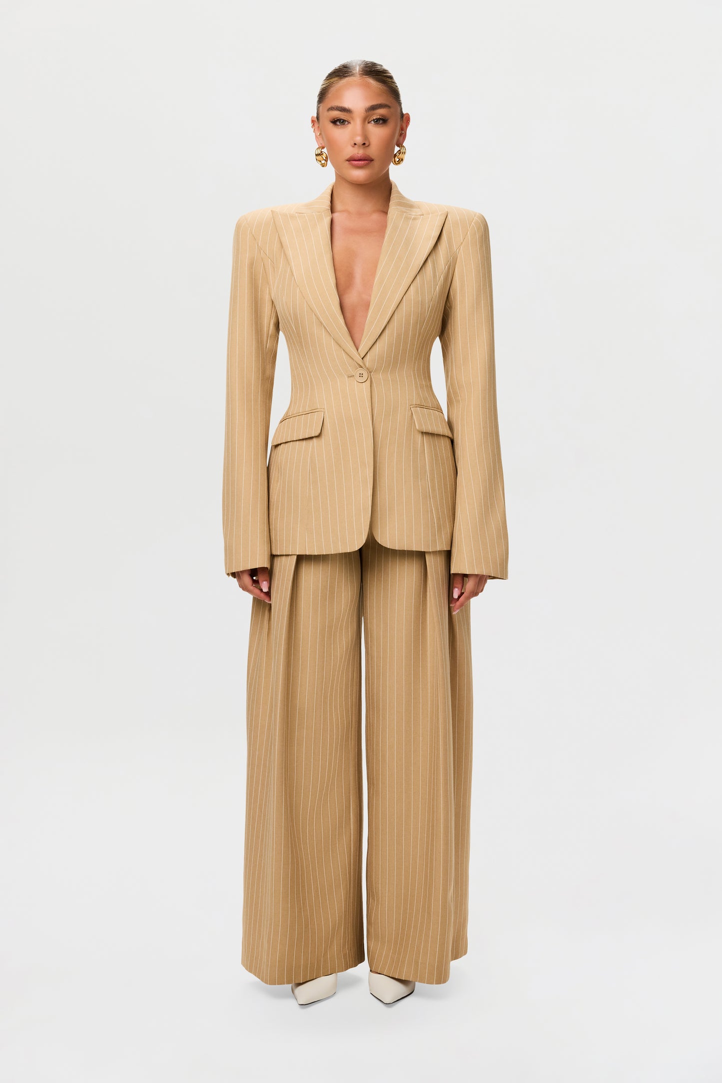 Pinstripe Suited Blazer