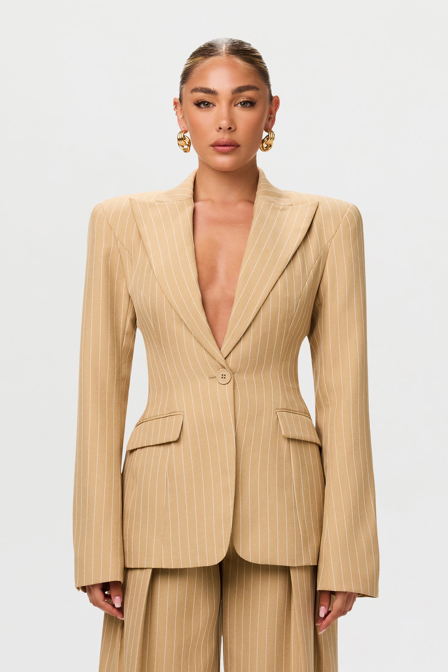 Pinstripe Suited Blazer