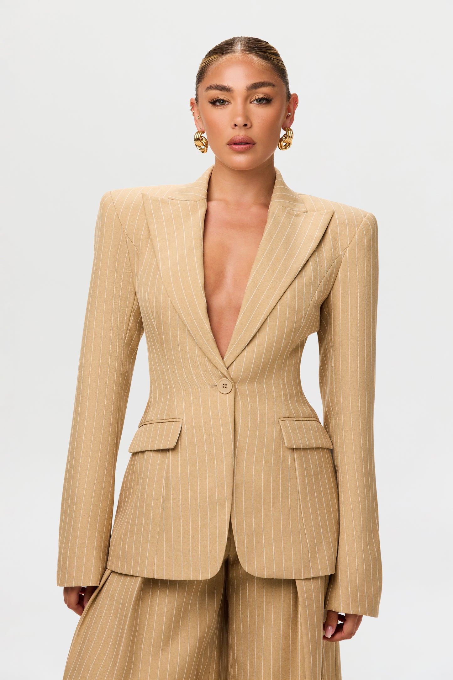 Pinstripe Suited Blazer