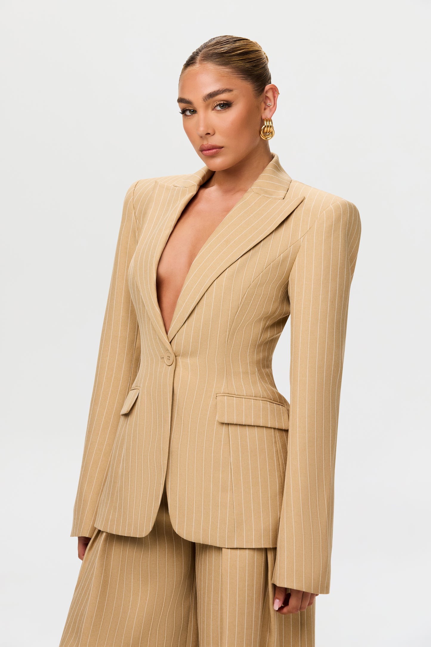 Pinstripe Suited Blazer