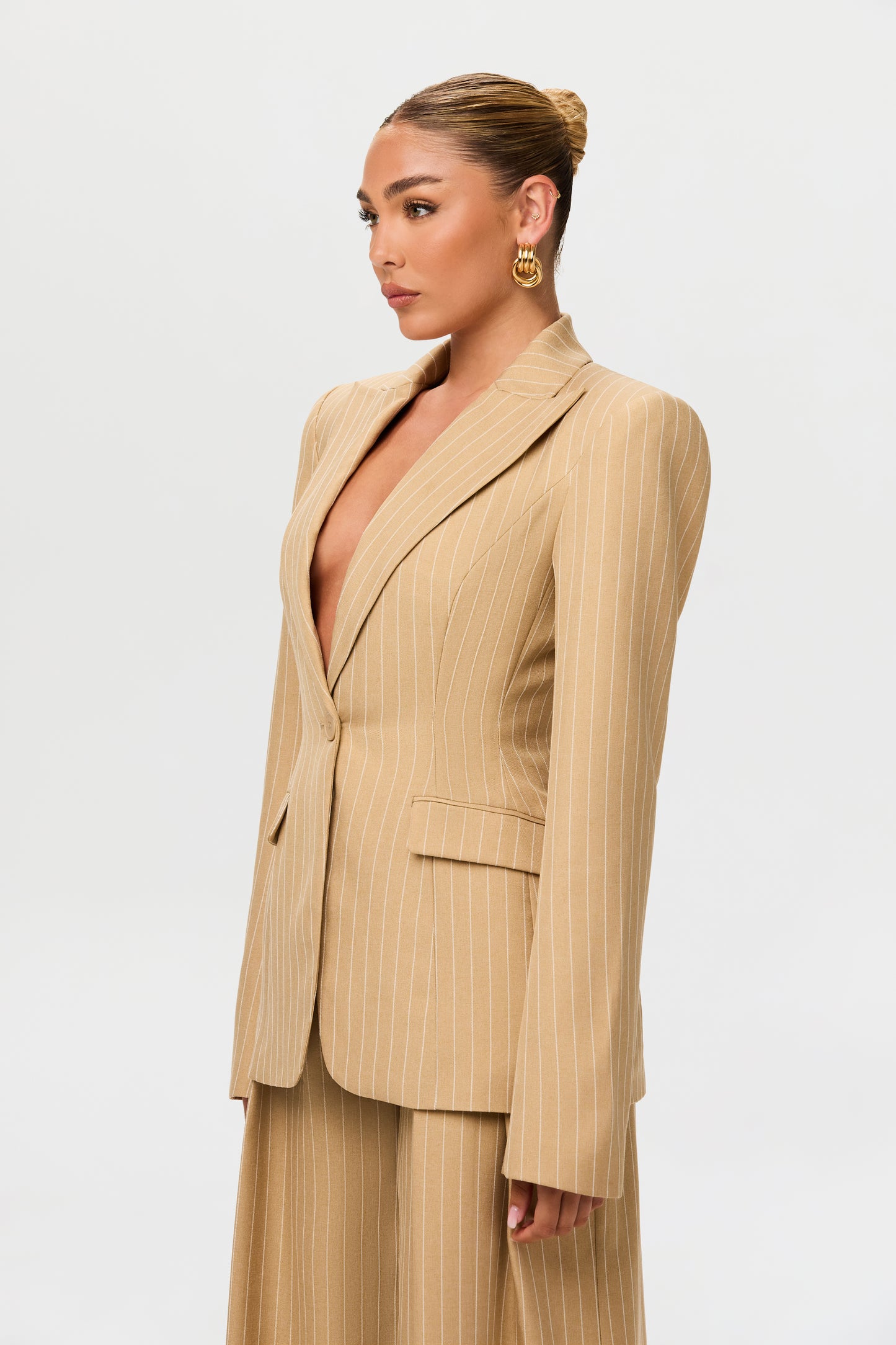 Pinstripe Suited Blazer