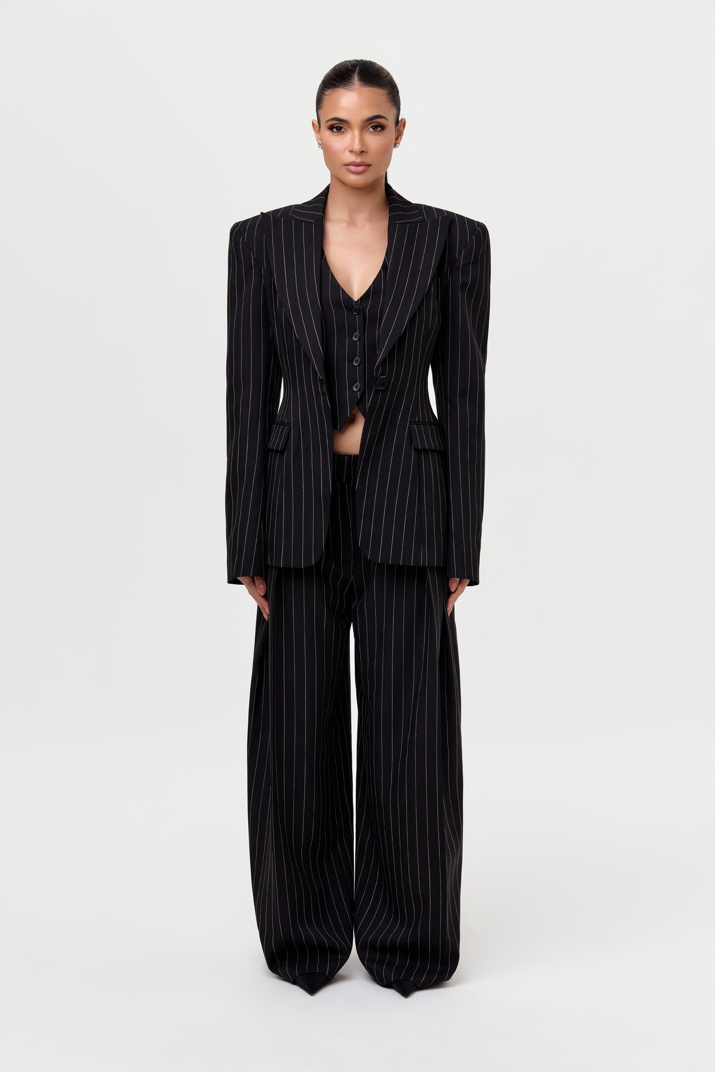 Pinstripe Suited Blazer