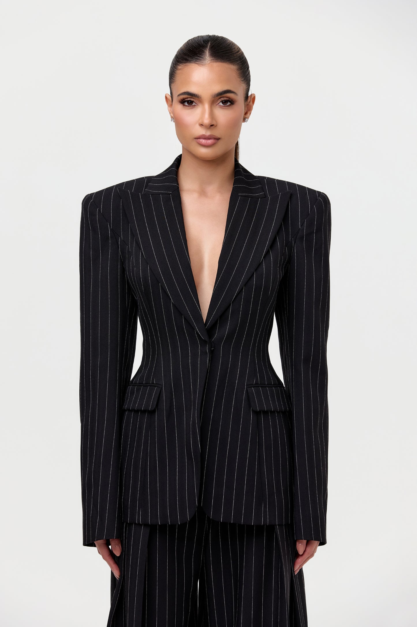 Pinstripe Suited Blazer