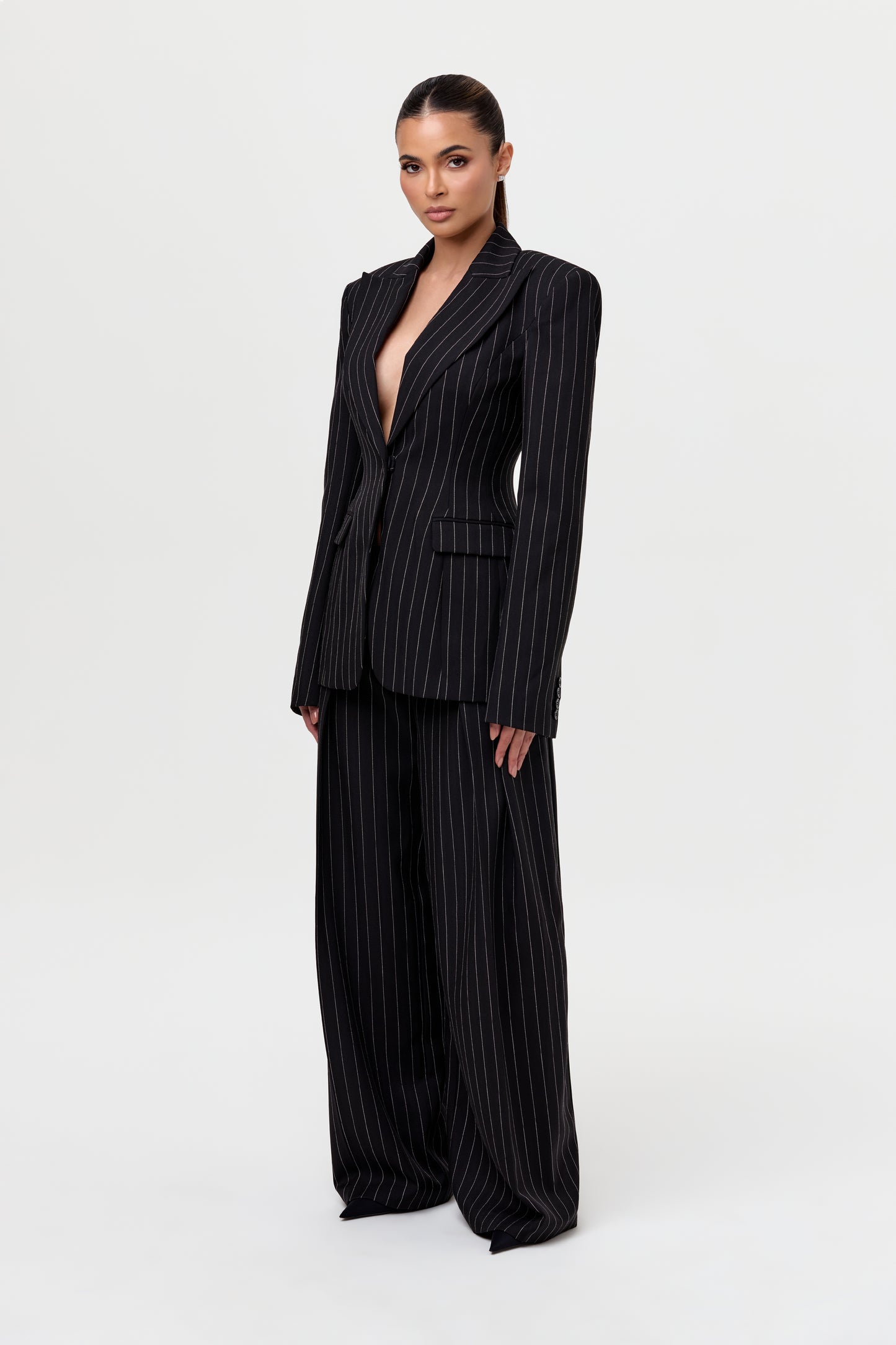 Pinstripe Suited Blazer