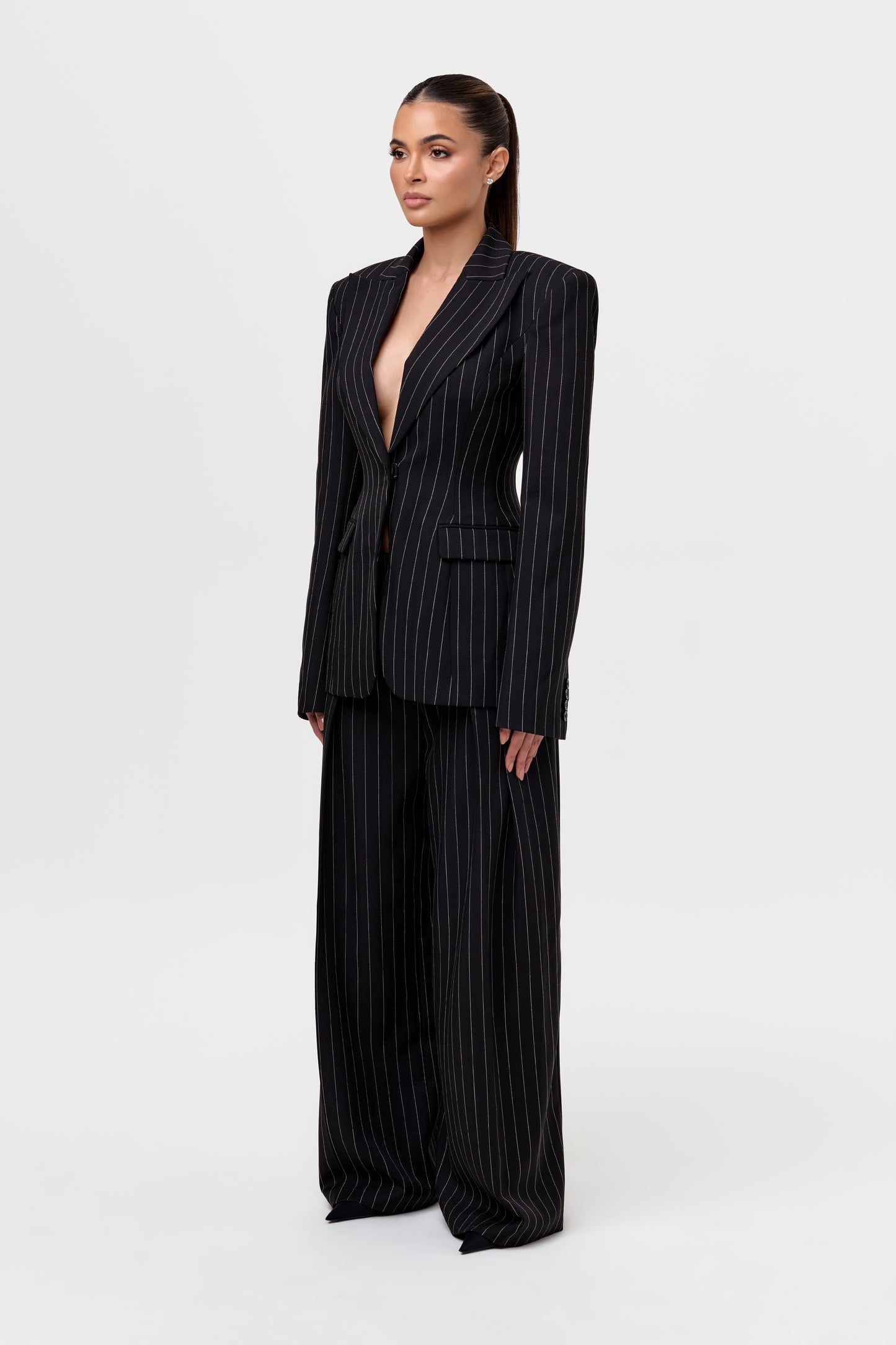 Pinstripe Suited Blazer