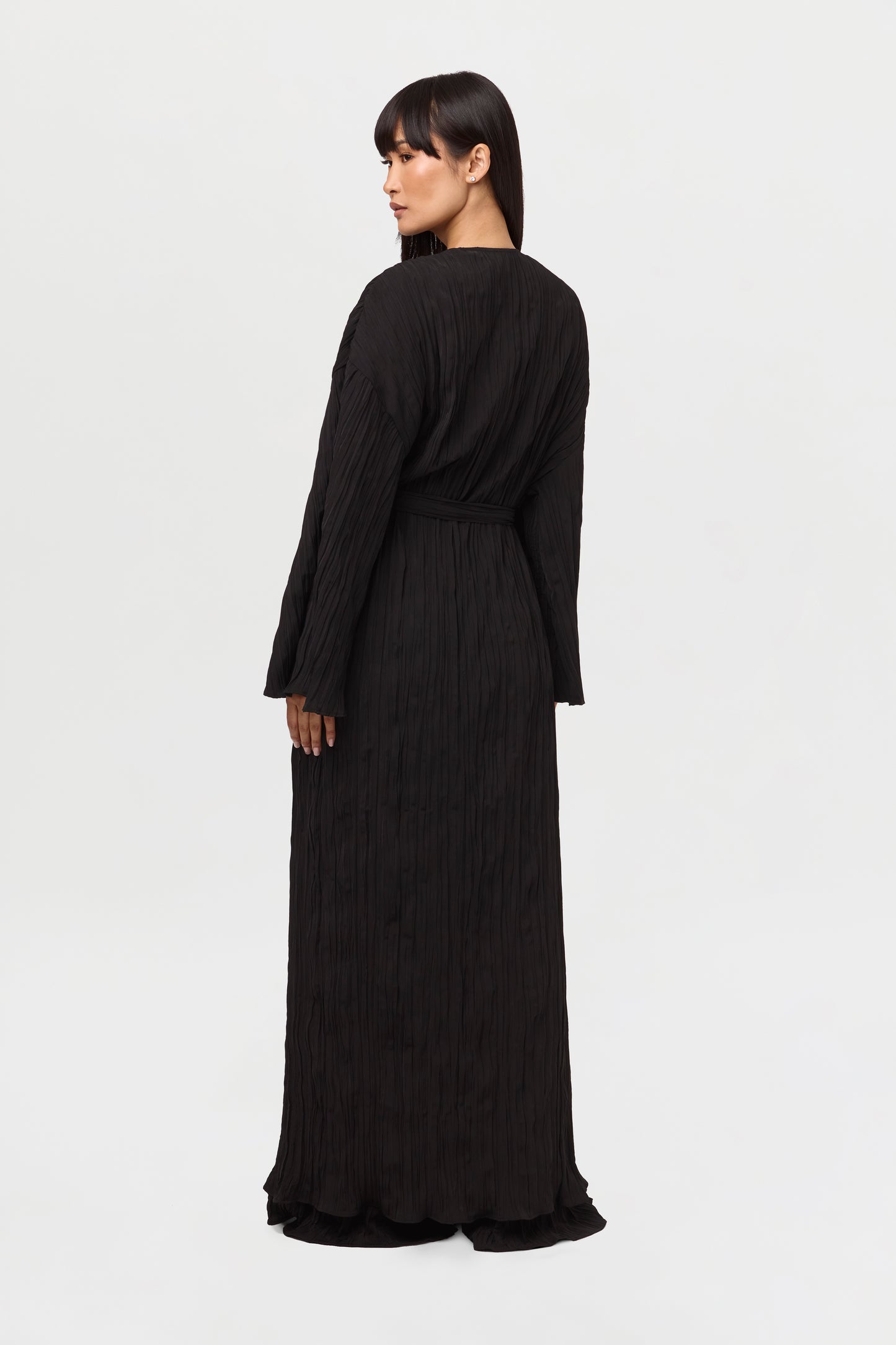 Plissé Wide Leg Pants