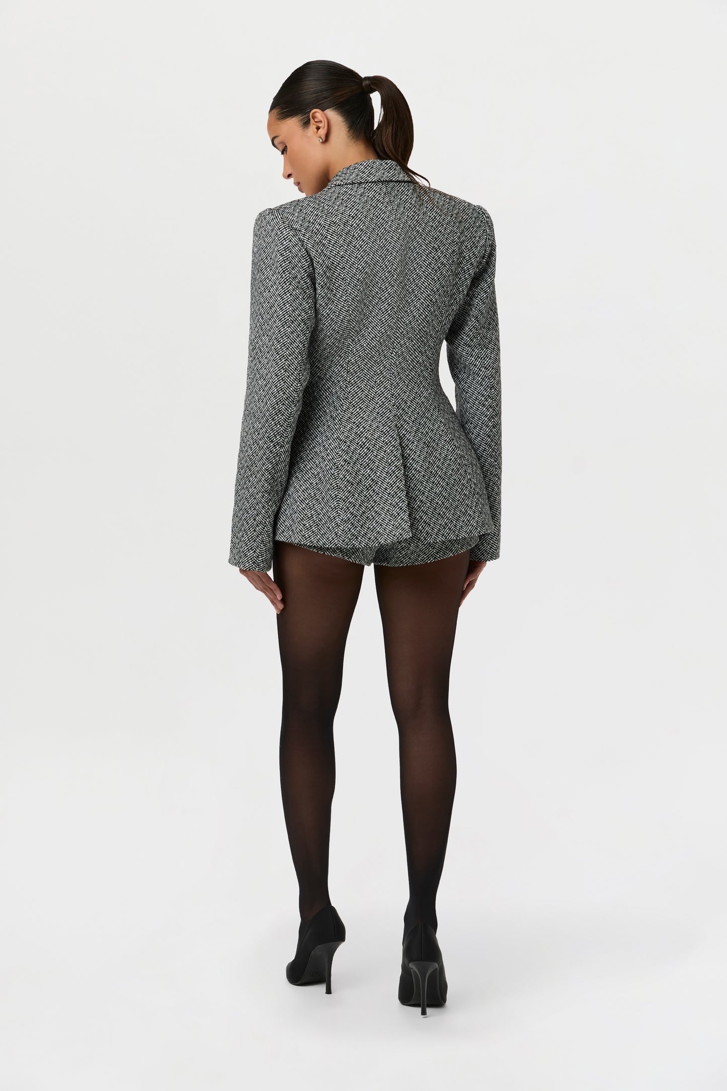 Chevron Suited Hot Pants