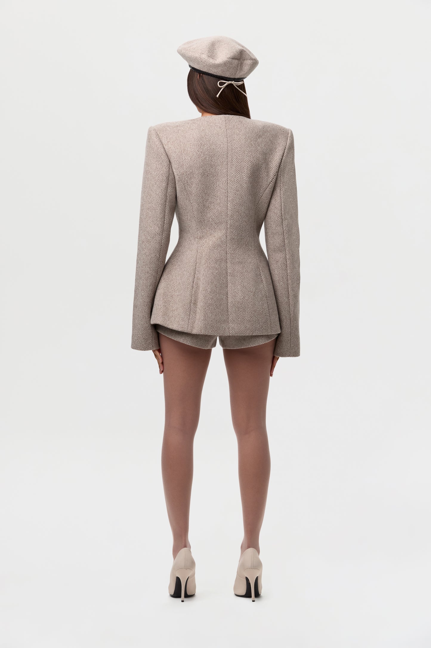 Chevron Suited Hot Pants