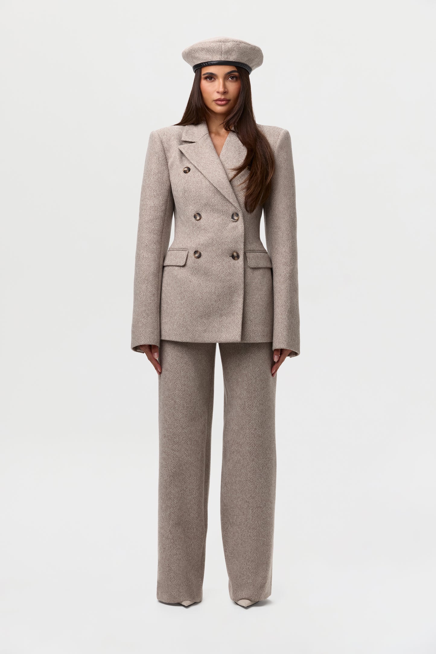 Chevron Suited Blazer