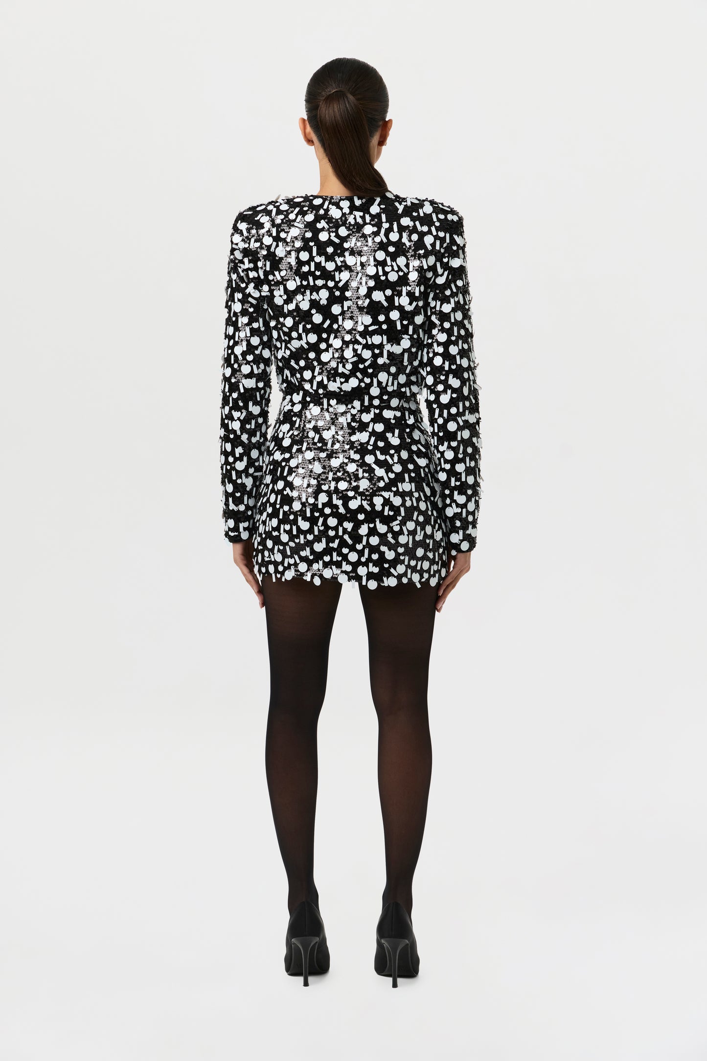 Geometric Sequin Mini Skirt