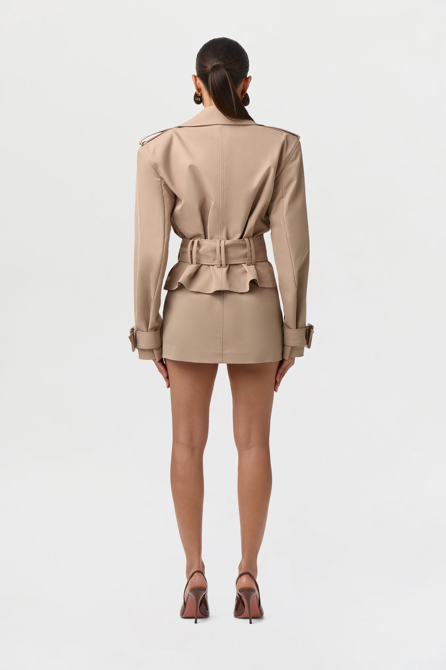 Twill Belted Trench Jacket