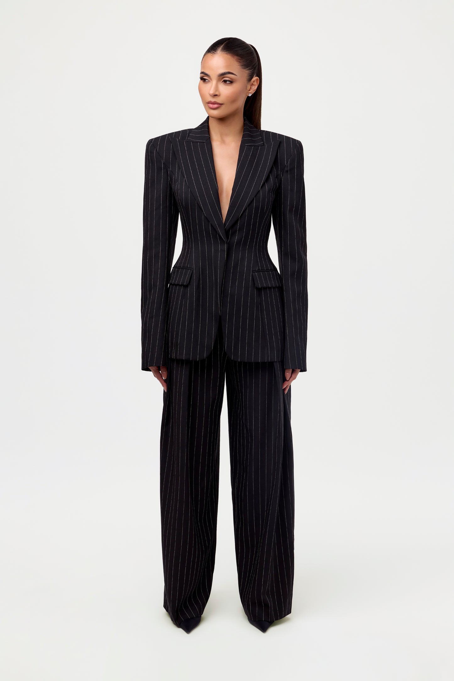Pinstripe Suited Blazer