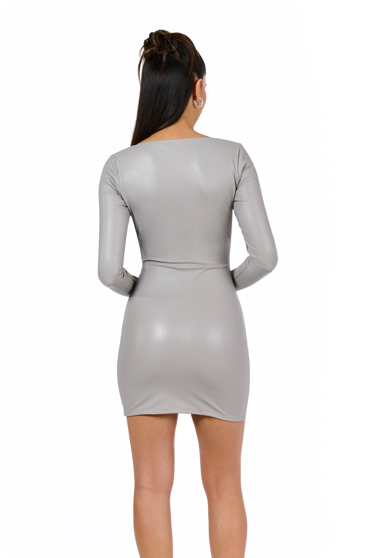 LEATHER ENERGY MINI DRESS