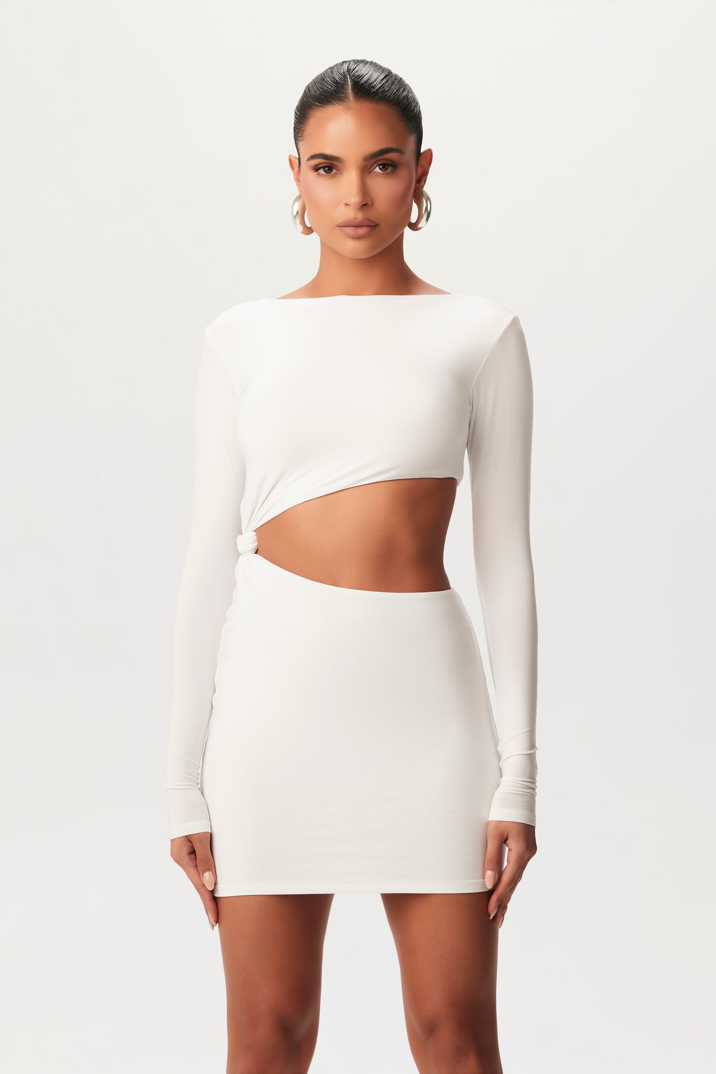 Hourglass Knotted Cut Out Mini Dress
