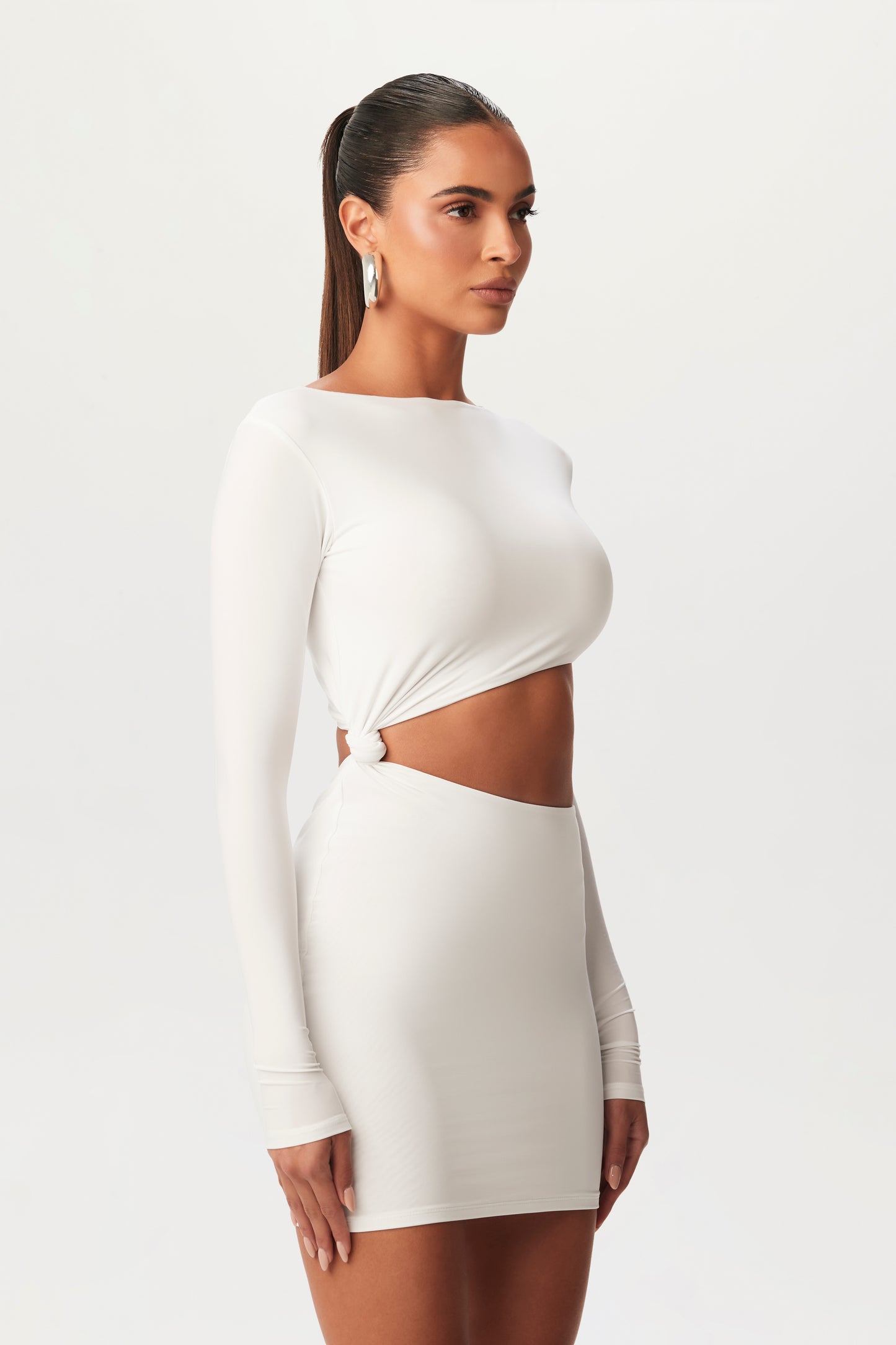 Hourglass Knotted Cut Out Mini Dress