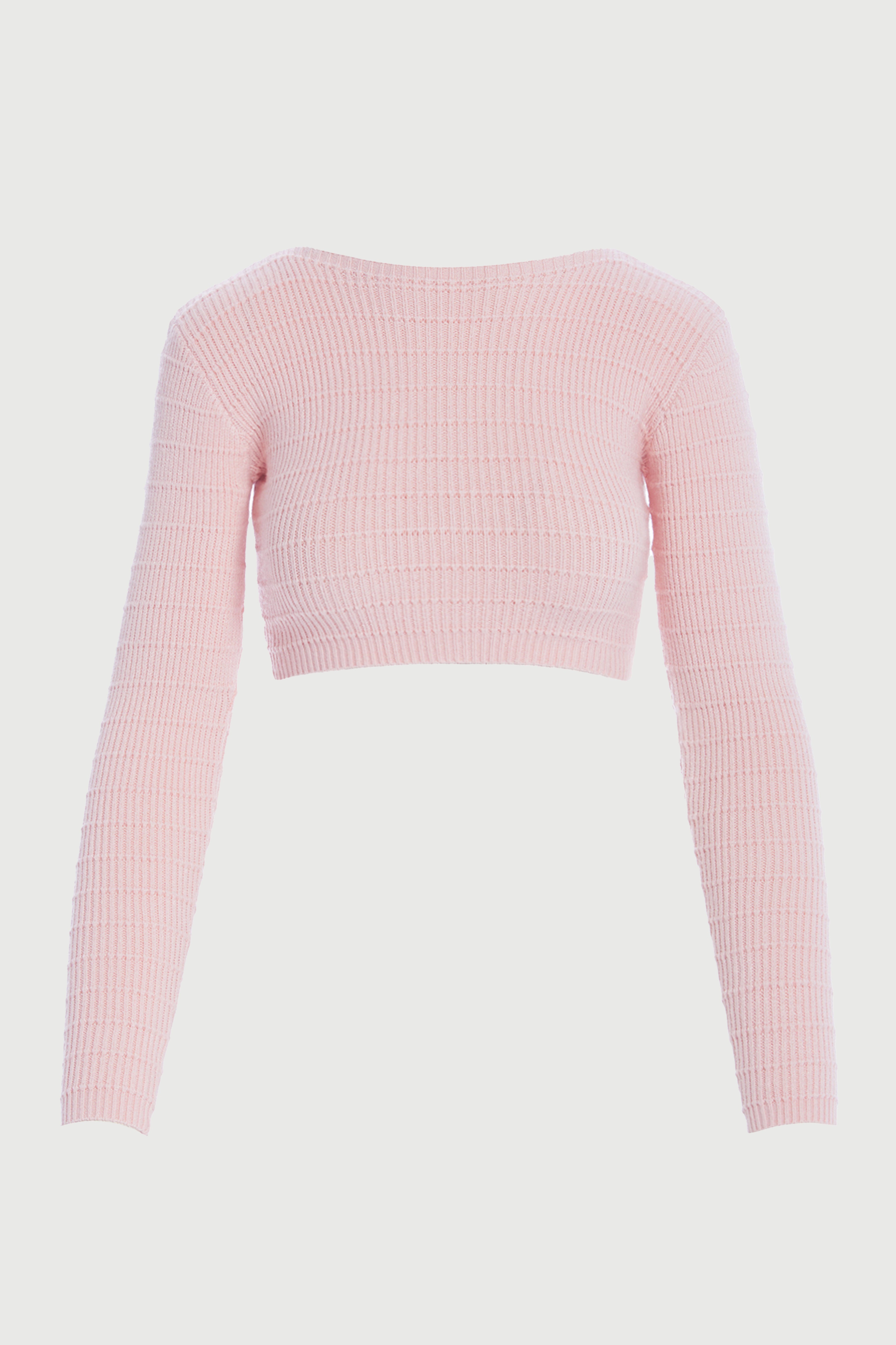 Knit Long Sleeve Crop Top
