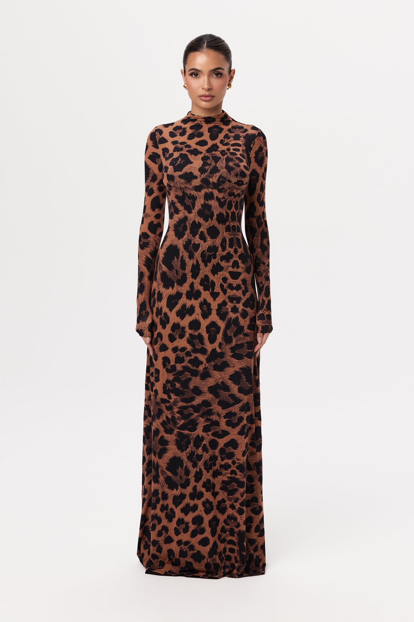 Women's Naked Print Maxi Dress by Naked Wardrobe, Dark Leopard / S Women's Naked Print Maxi Dress by Naked Wardrobe, Dark Leopard / S
