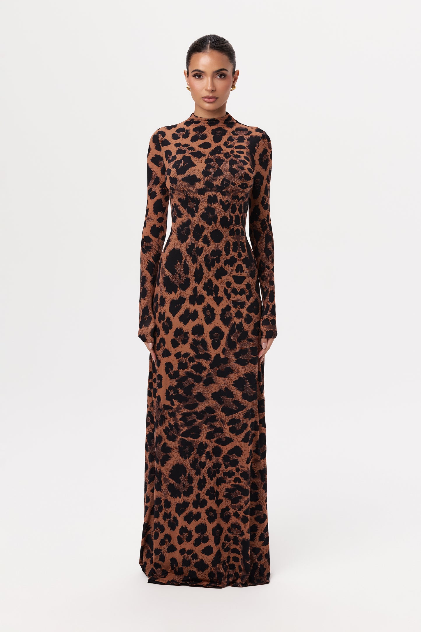 Naked Leopard Print Maxi Dress