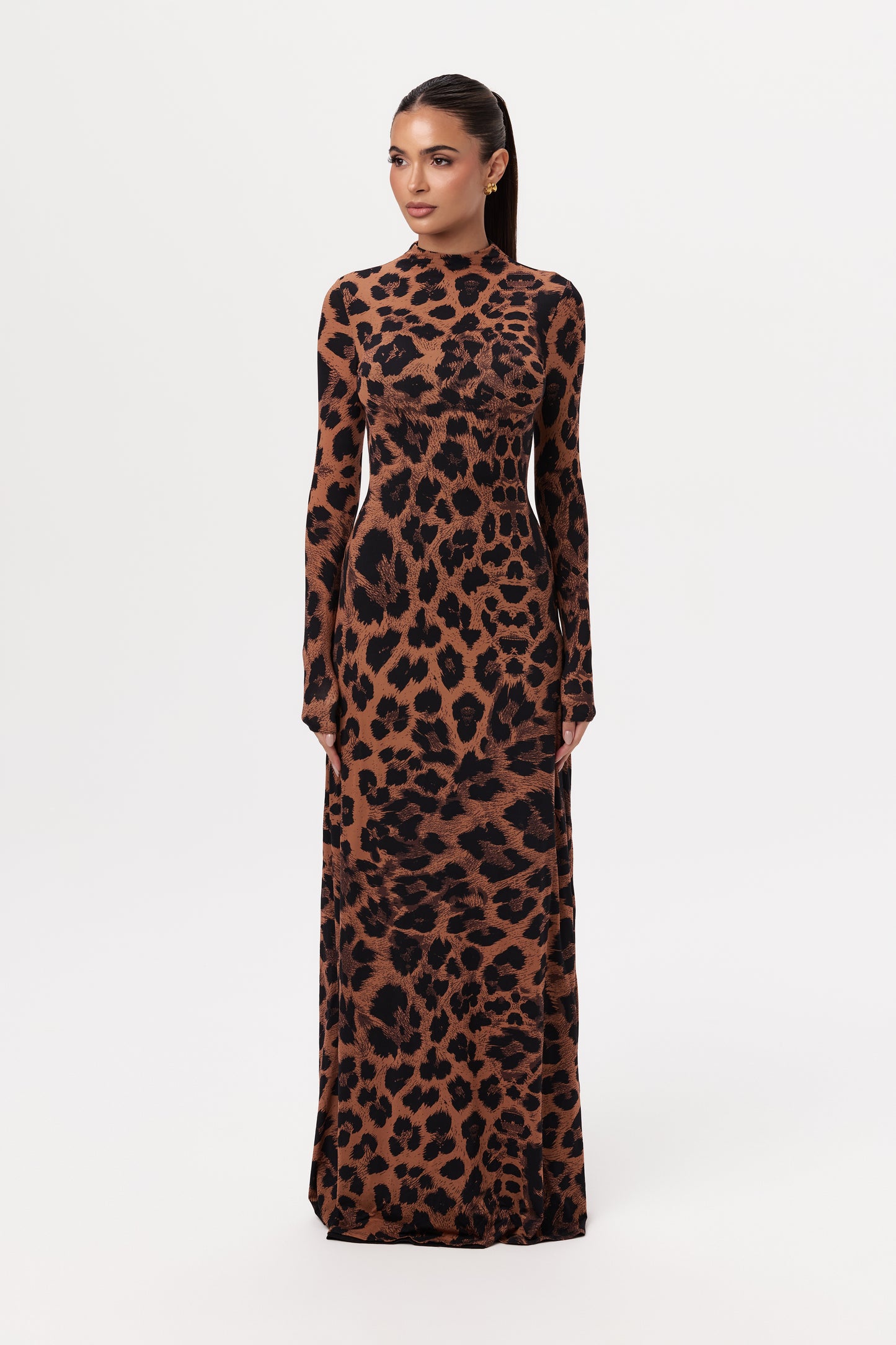 Naked Leopard Print Maxi Dress