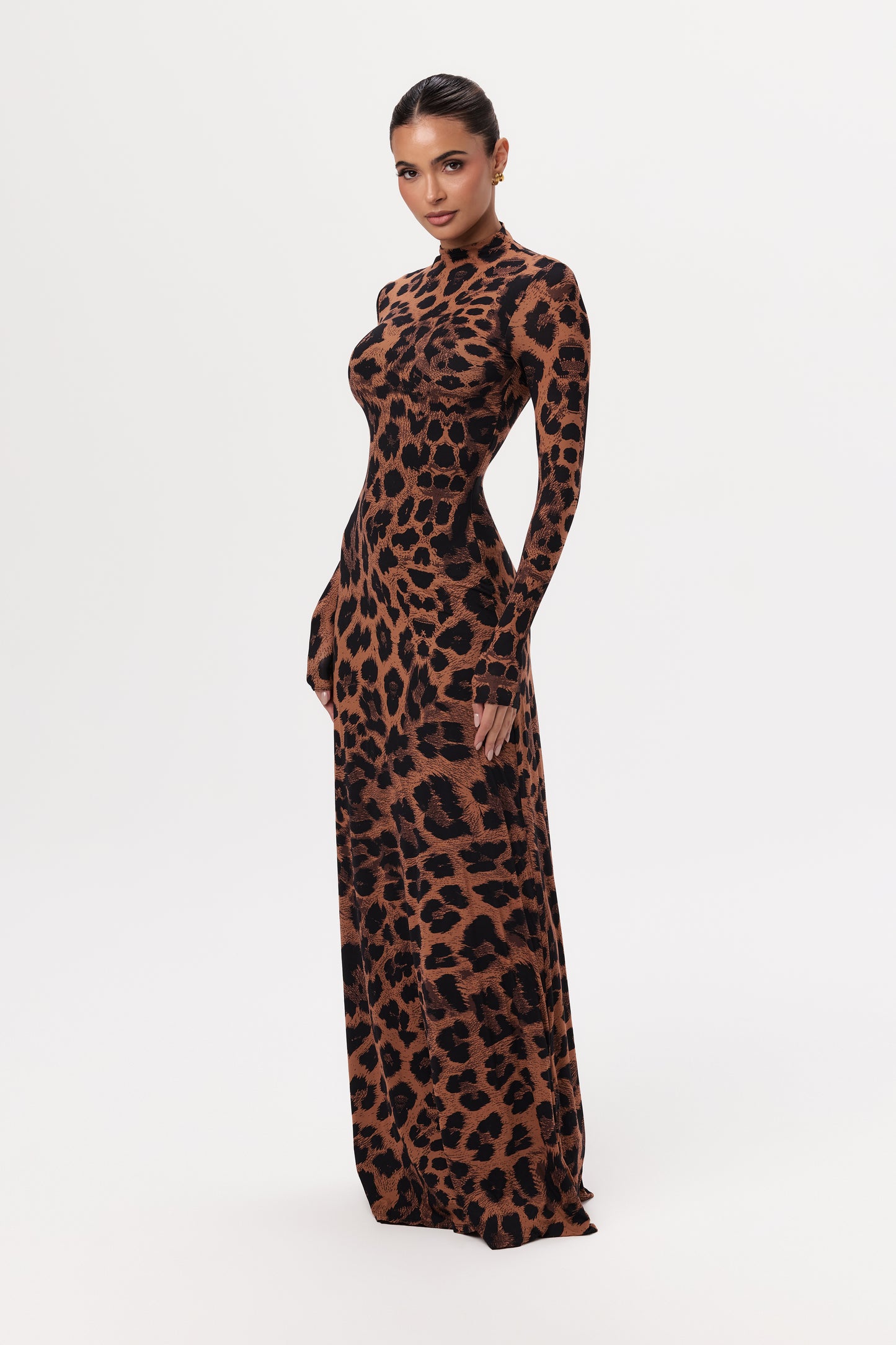 Naked Leopard Print Maxi Dress