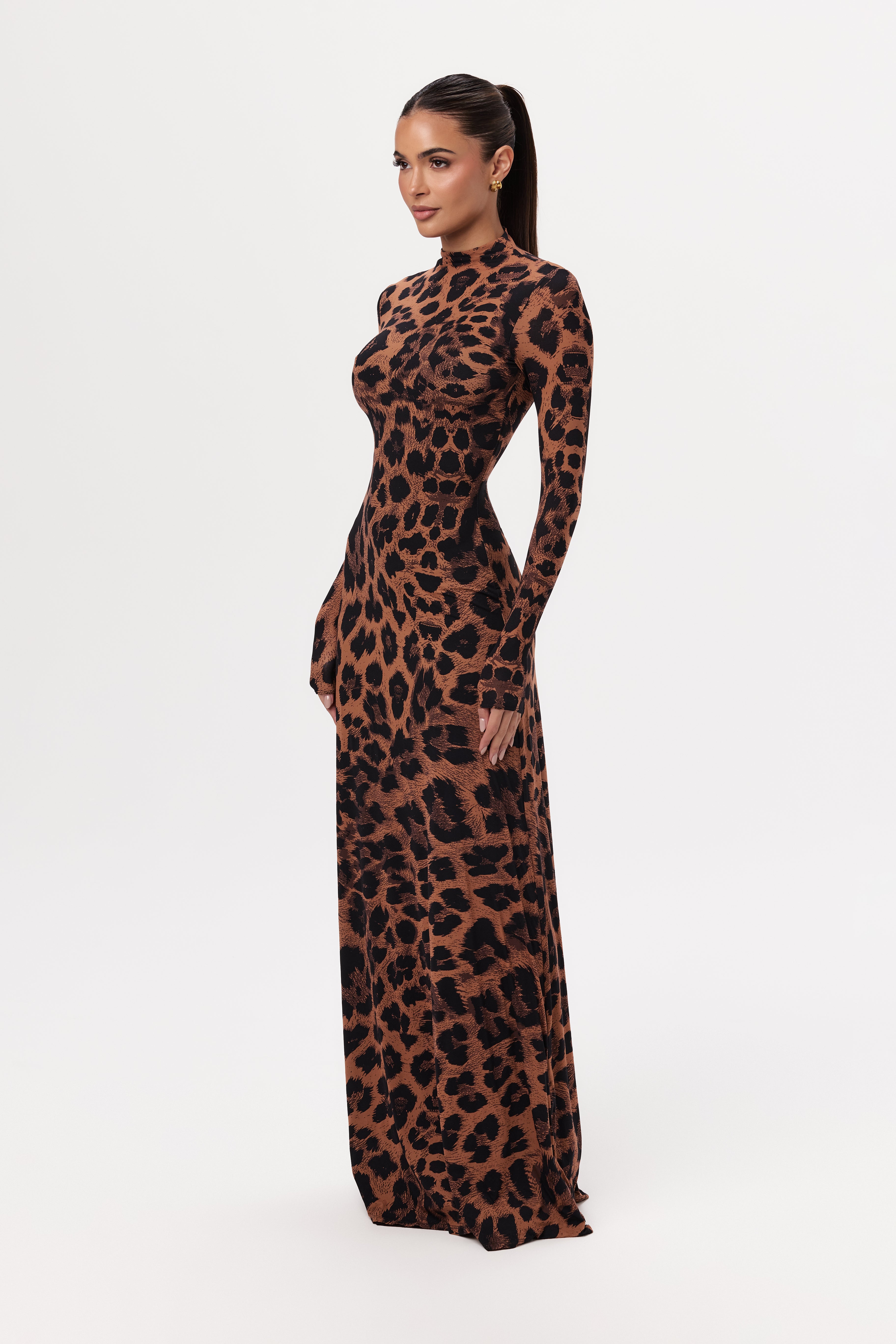 Naked Leopard Print Maxi Dress