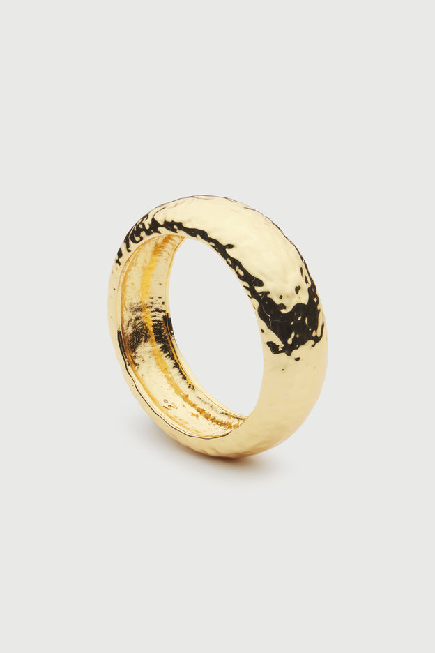 Gold Hammered Bracelet