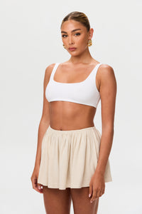 Linen Pleated Shorts