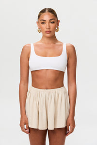 Linen Pleated Shorts