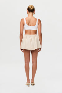 Linen Pleated Shorts