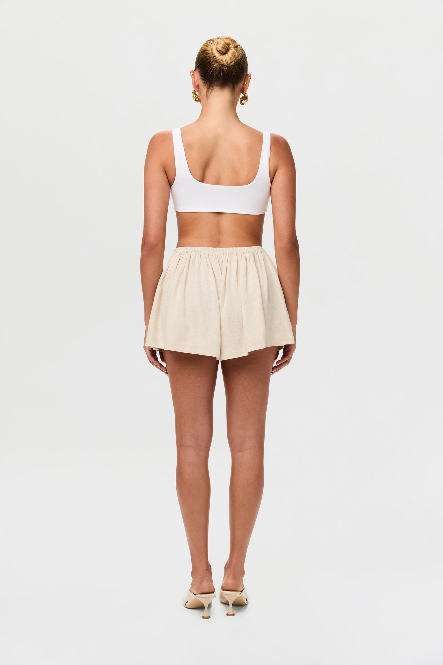 Linen Pleated Shorts