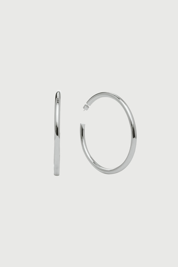 Silver Large Hoops