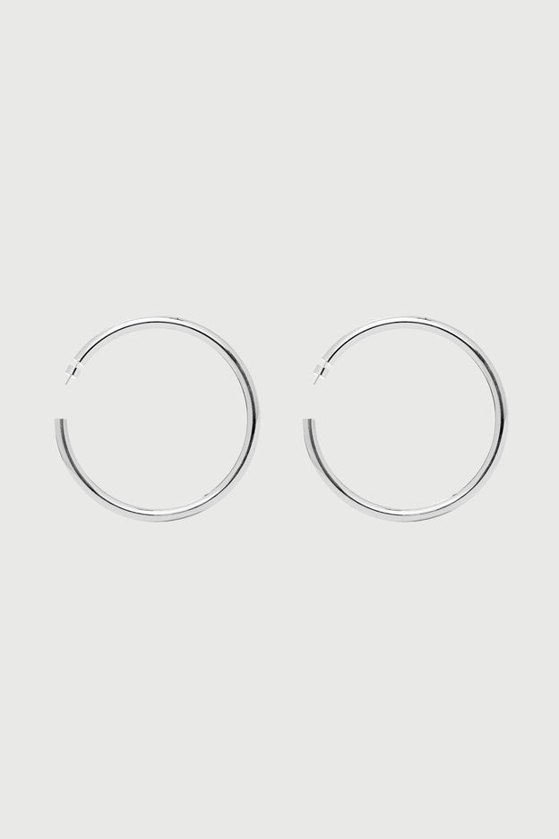 Silver Large Hoops
