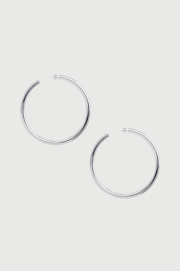 Silver Large Hoops