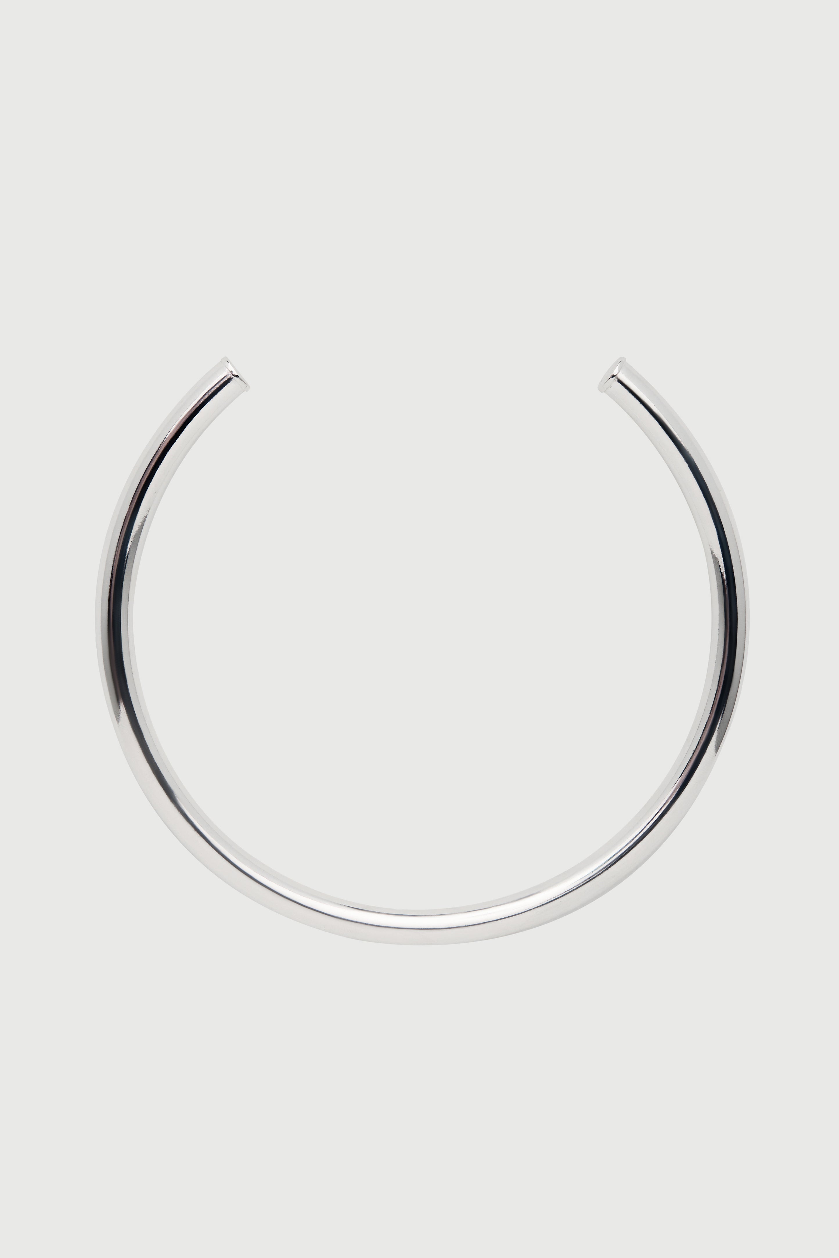 Sterling Silver Tube Choker Necklace Naked Wardrobe