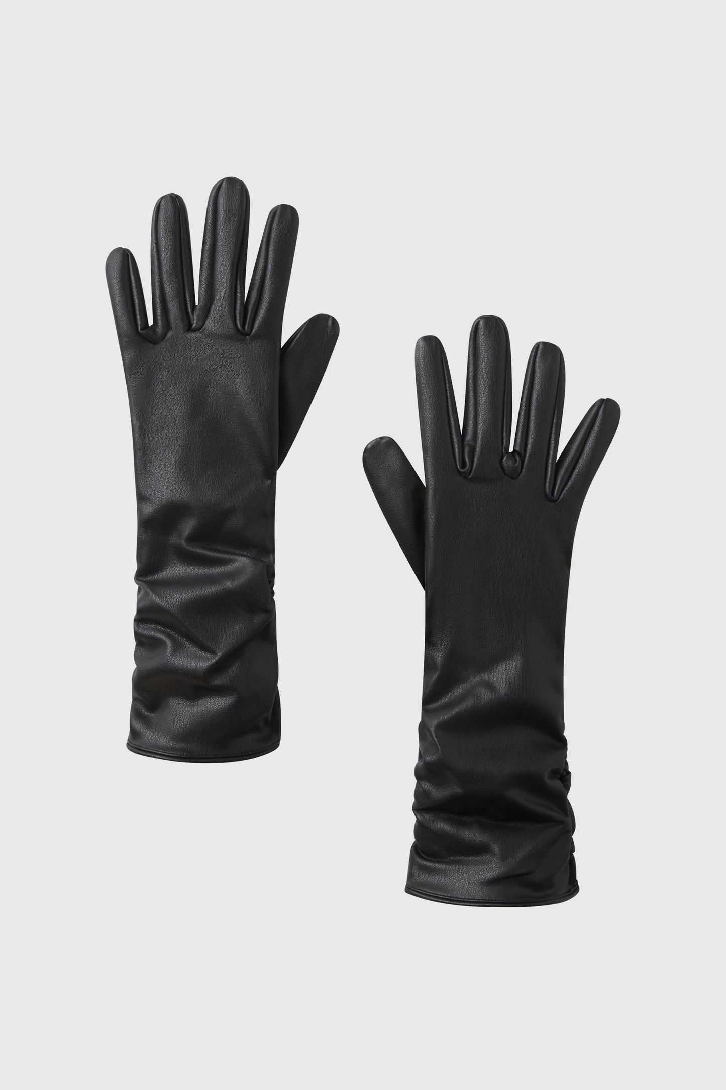 Vegan Leather Long Gloves