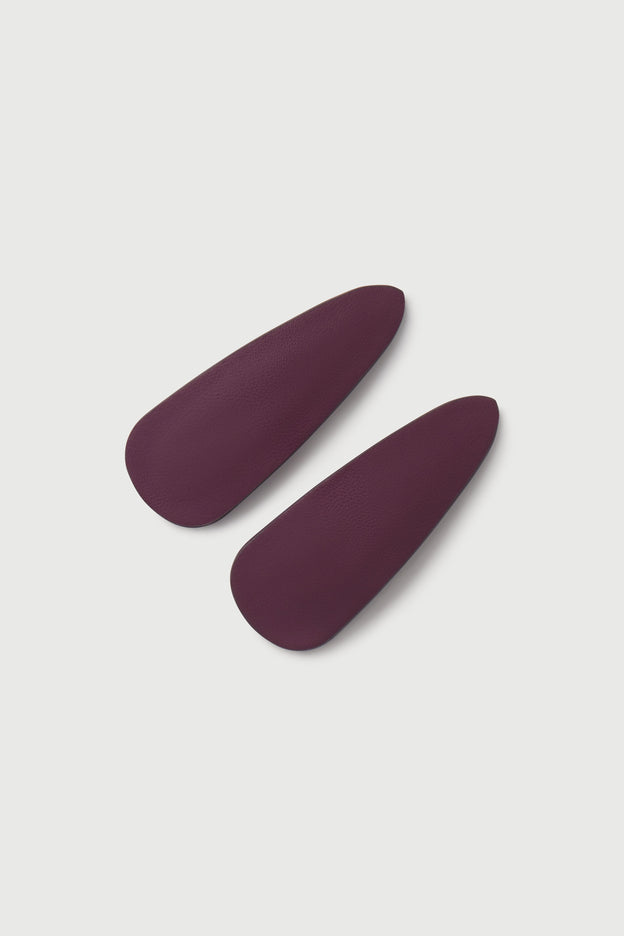 Vegan Leather Hair Clips