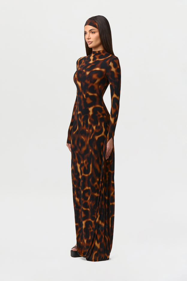 Bare Body Sleeve Drape Maxi Dress