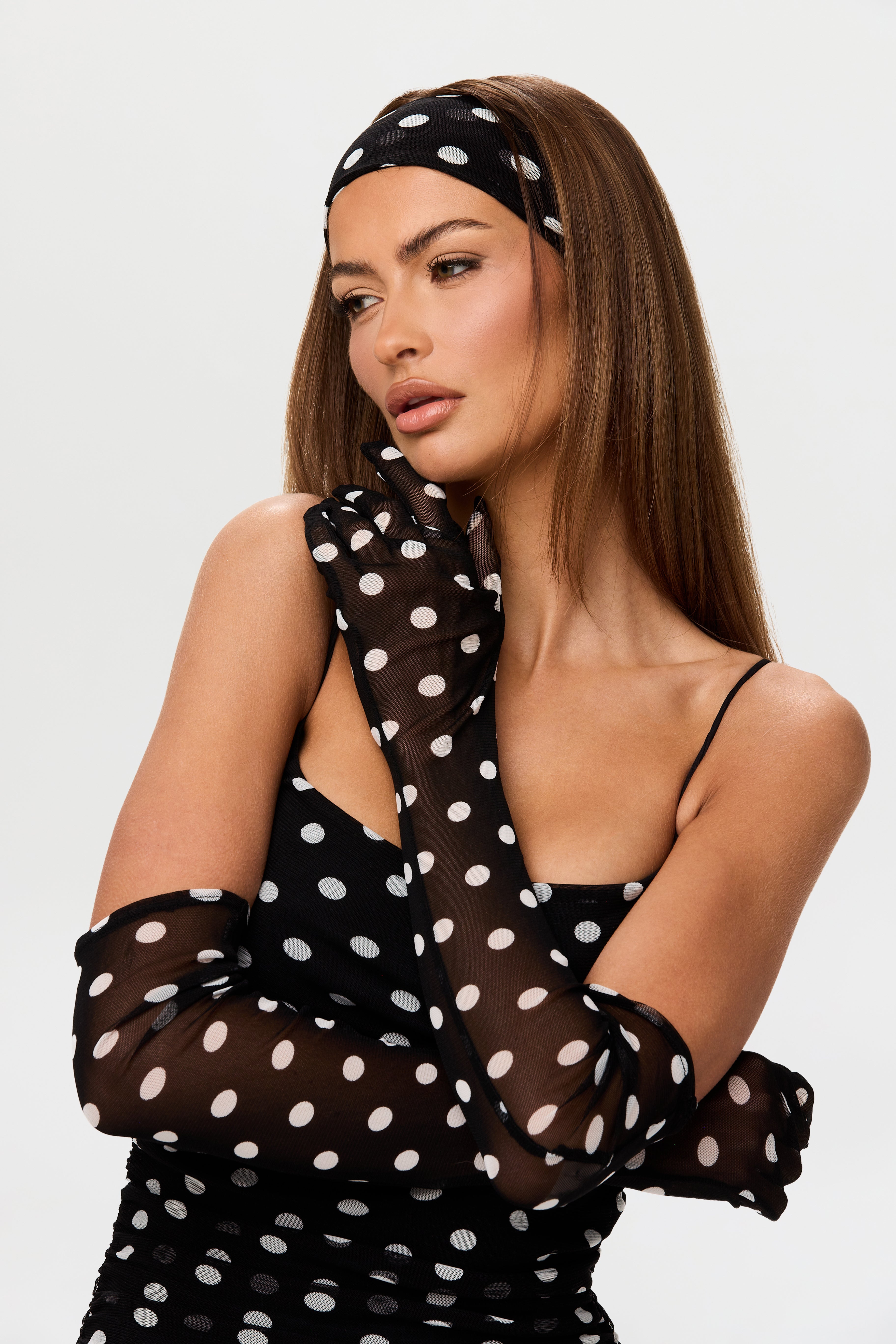 Mesh Print Gloves