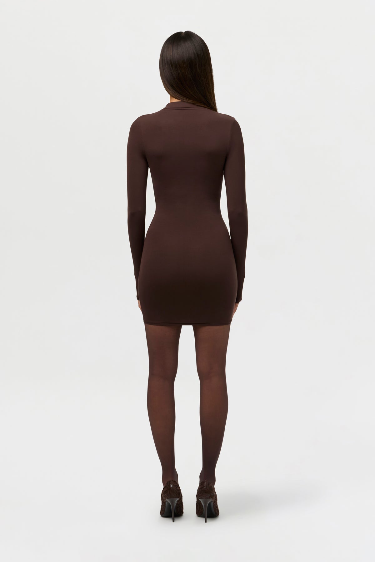 Naked Mock Neck Mini Dress