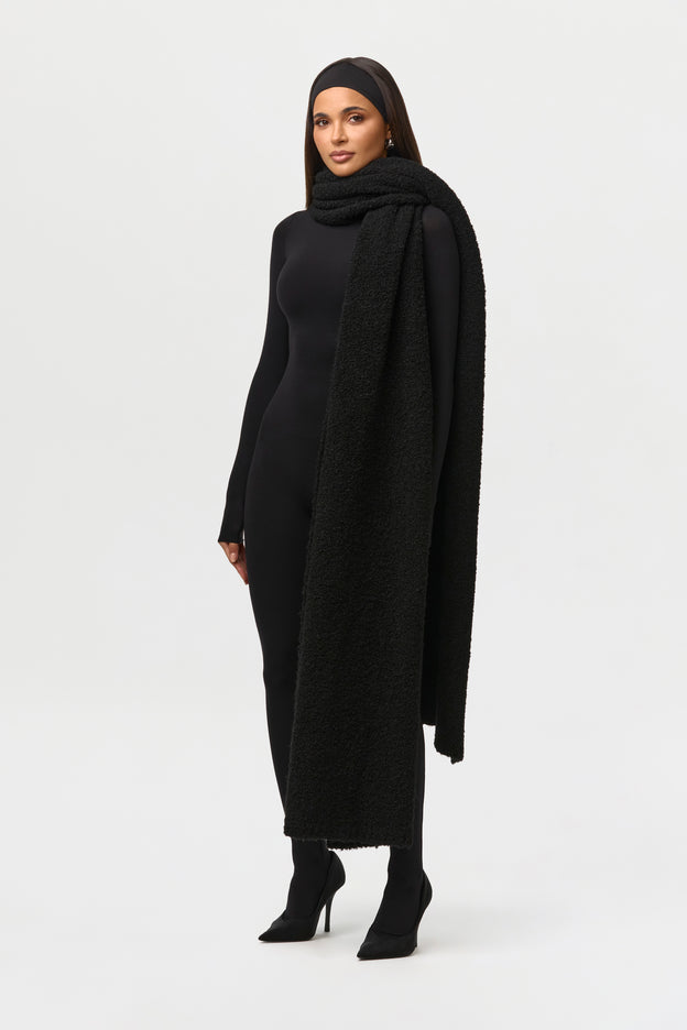 Bouclé Knit Oversized Scarf