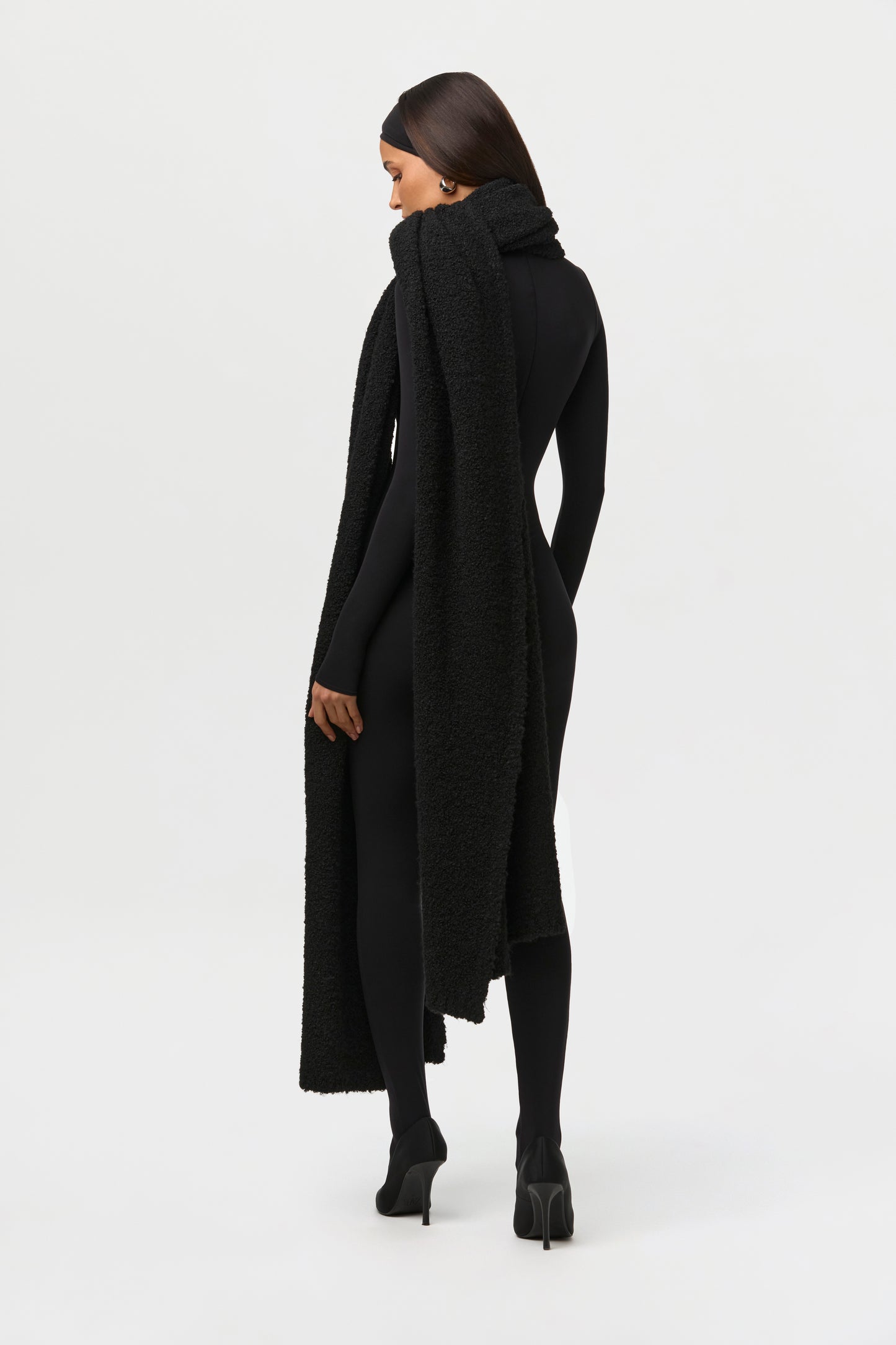 Bouclé Knit Oversized Scarf